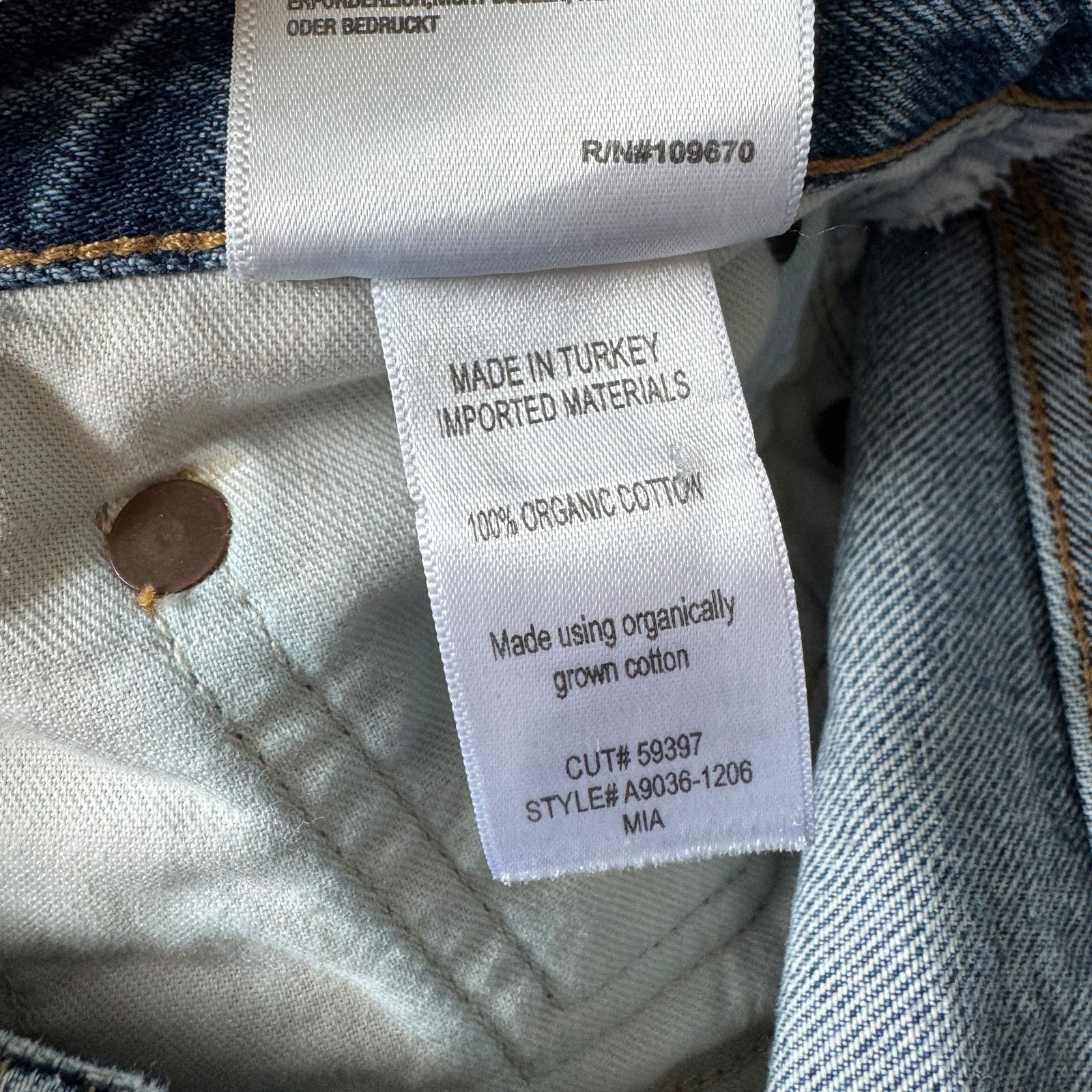 Agolde AGOLDE Mia Mid Rise Straight Jean Rule Wash Distressed Size 24" / US 00 / IT 34 - 8 Thumbnail