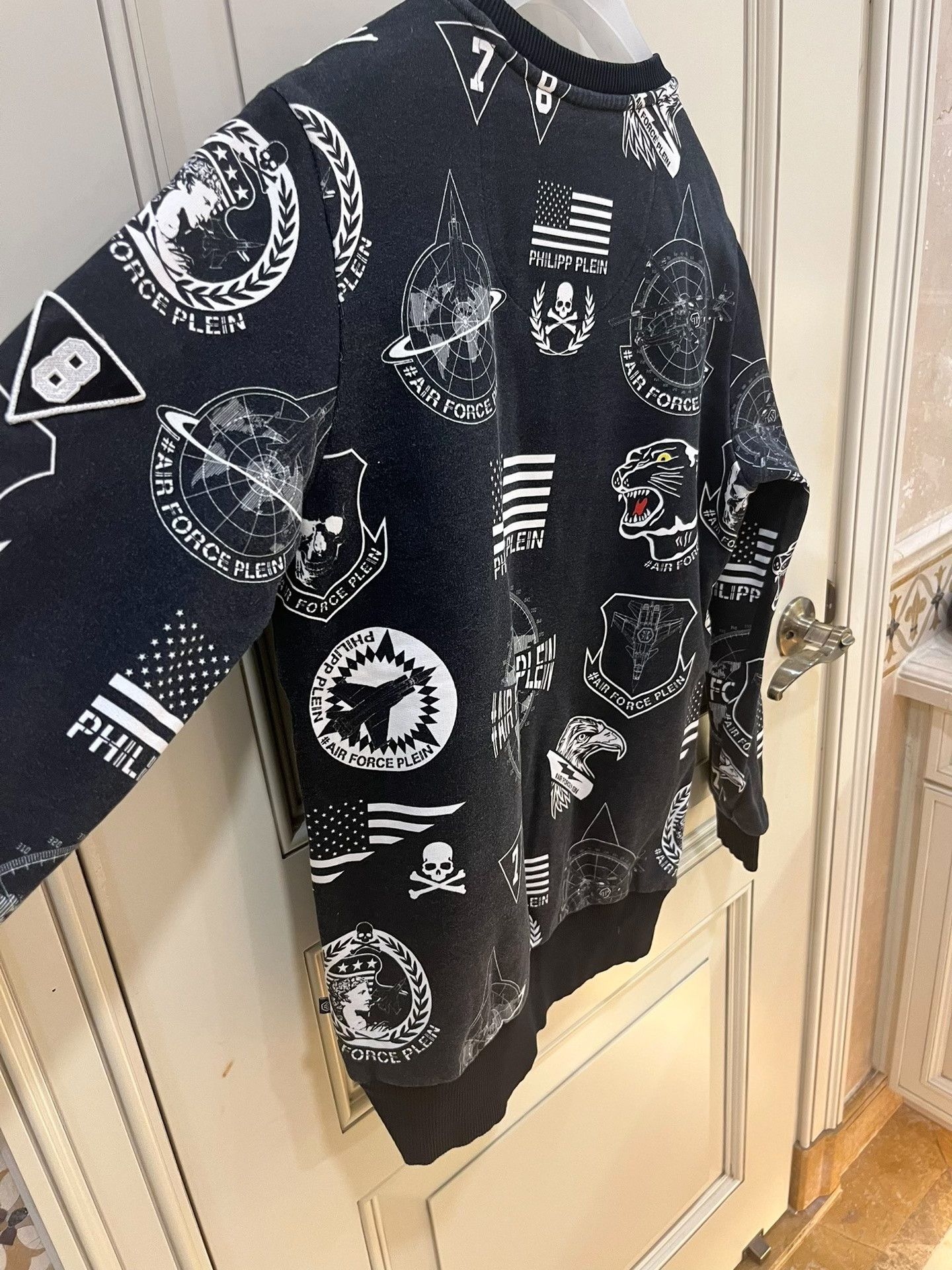 Philipp Plein Philipp Plein Distressed Print Pullover Sweatshirt Size US L / EU 52-54 / 3 - 5 Thumbnail