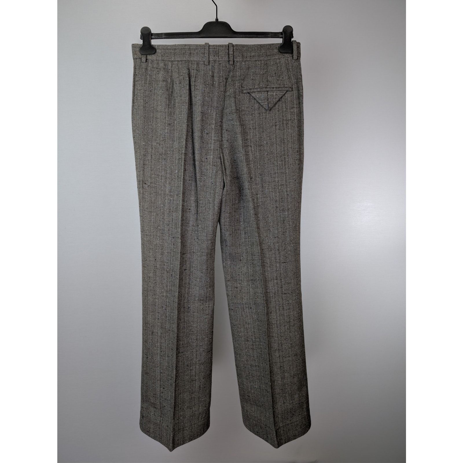 Bottega Veneta o1rshd1 Knotted Melange Viscose Silk Flare Trousers Size US 36 / EU 52 - 11 Thumbnail