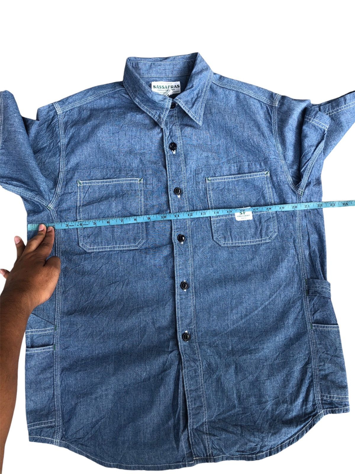 Sassafras Japanese Sassafras Diggin Shirt Denim Size US M / EU 48-50 / 2 - 24 Thumbnail