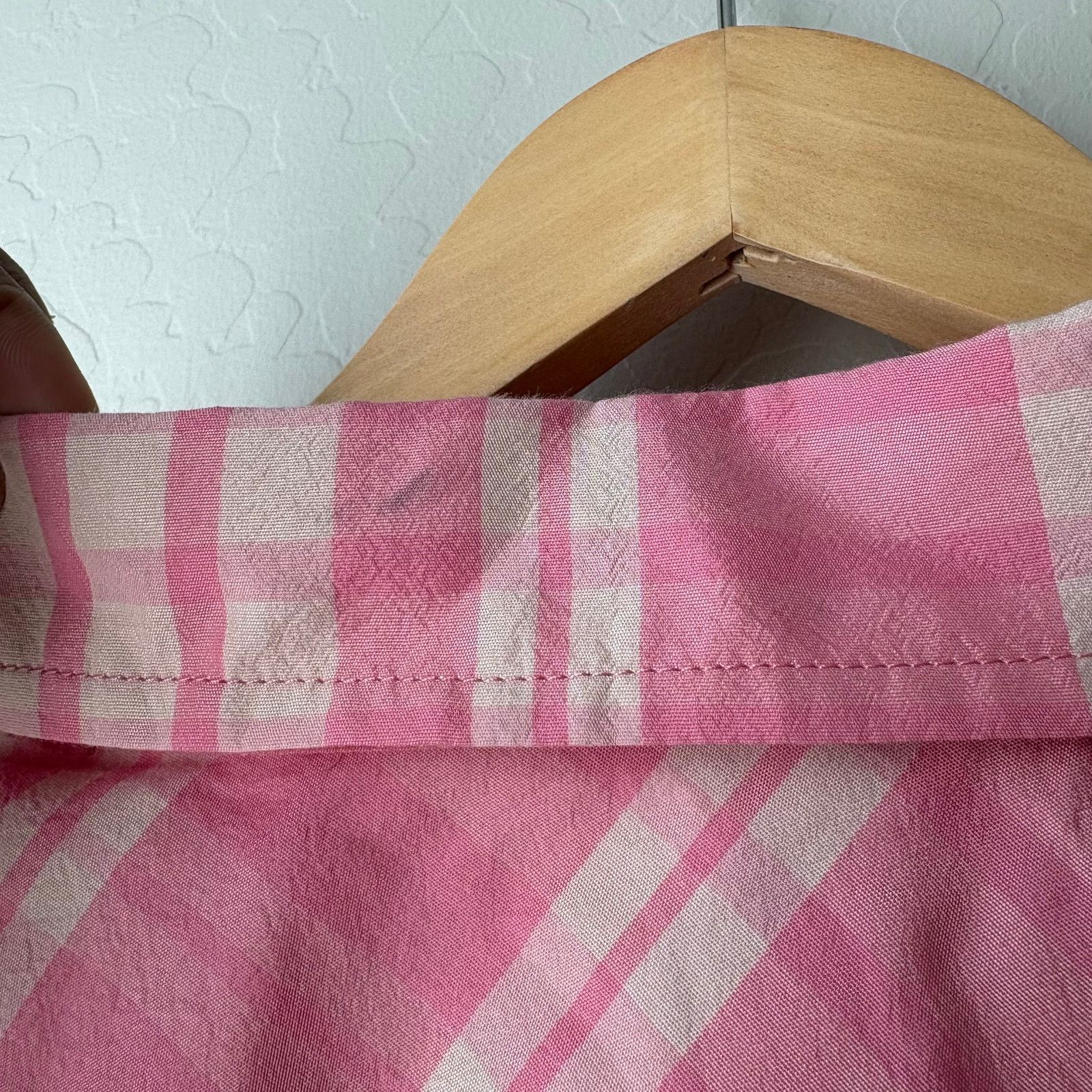 Isabel Marant Isabel Marant Emily Pink Plaid Pleated Button Up Top Sz 36/S Size S / US 4 / IT 40 - 8 Thumbnail