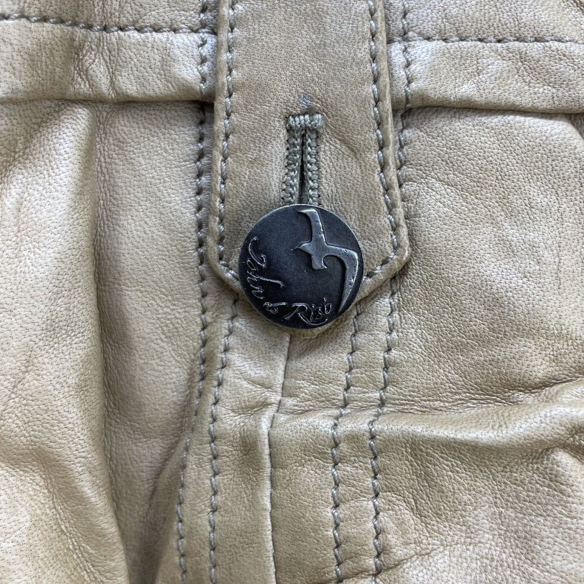 Genuine Leather × Leather Italian Designer John Risi Sheep Skin Leather Jacket Size M / US 6-8 / IT 42-44 - 7 Thumbnail