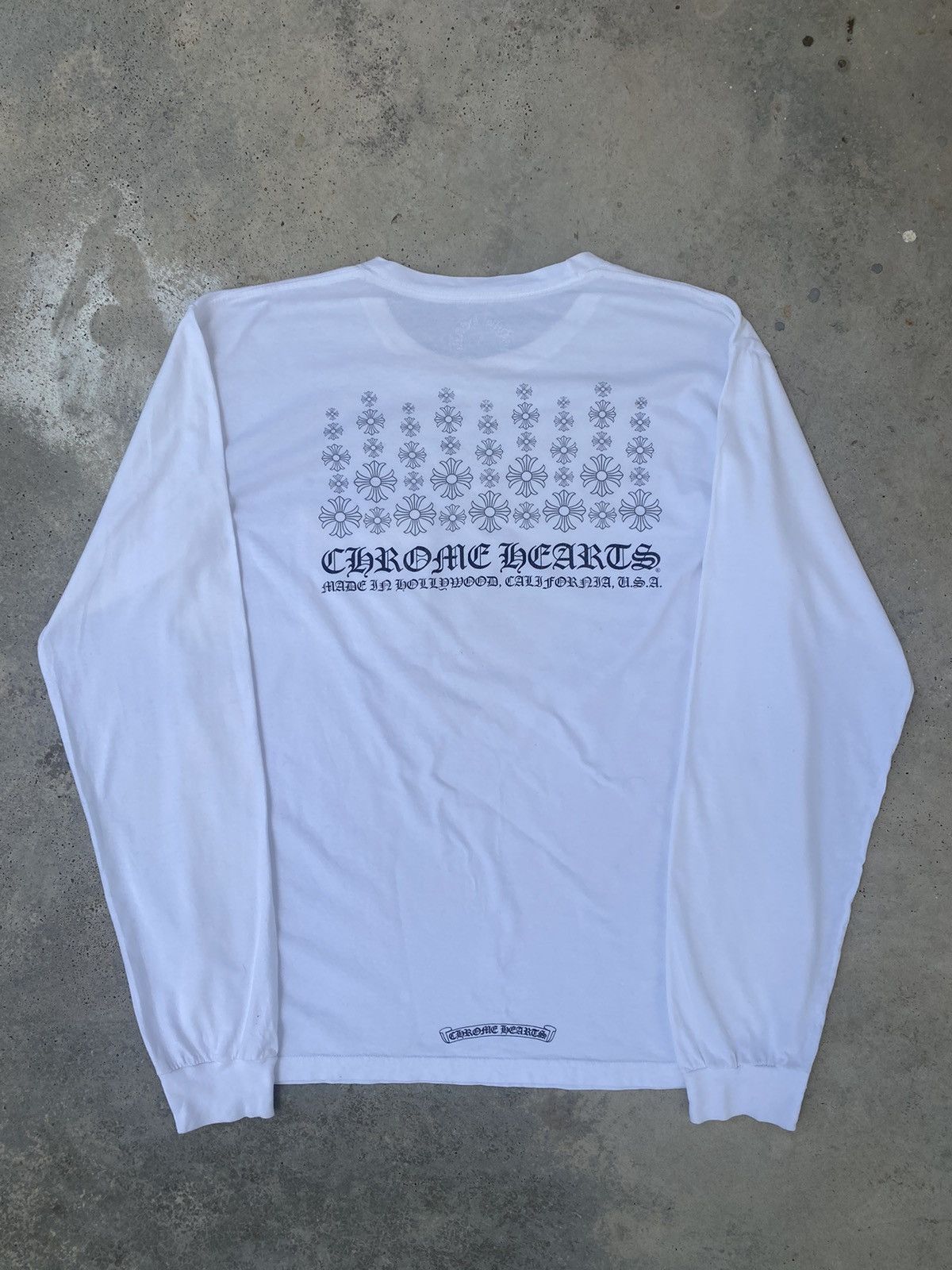 Chrome Hearts Chrome Hearts Script Pocket Backhit Cross Long Sleeve Size US L / EU 52-54 / 3 - 1 Thumbnail