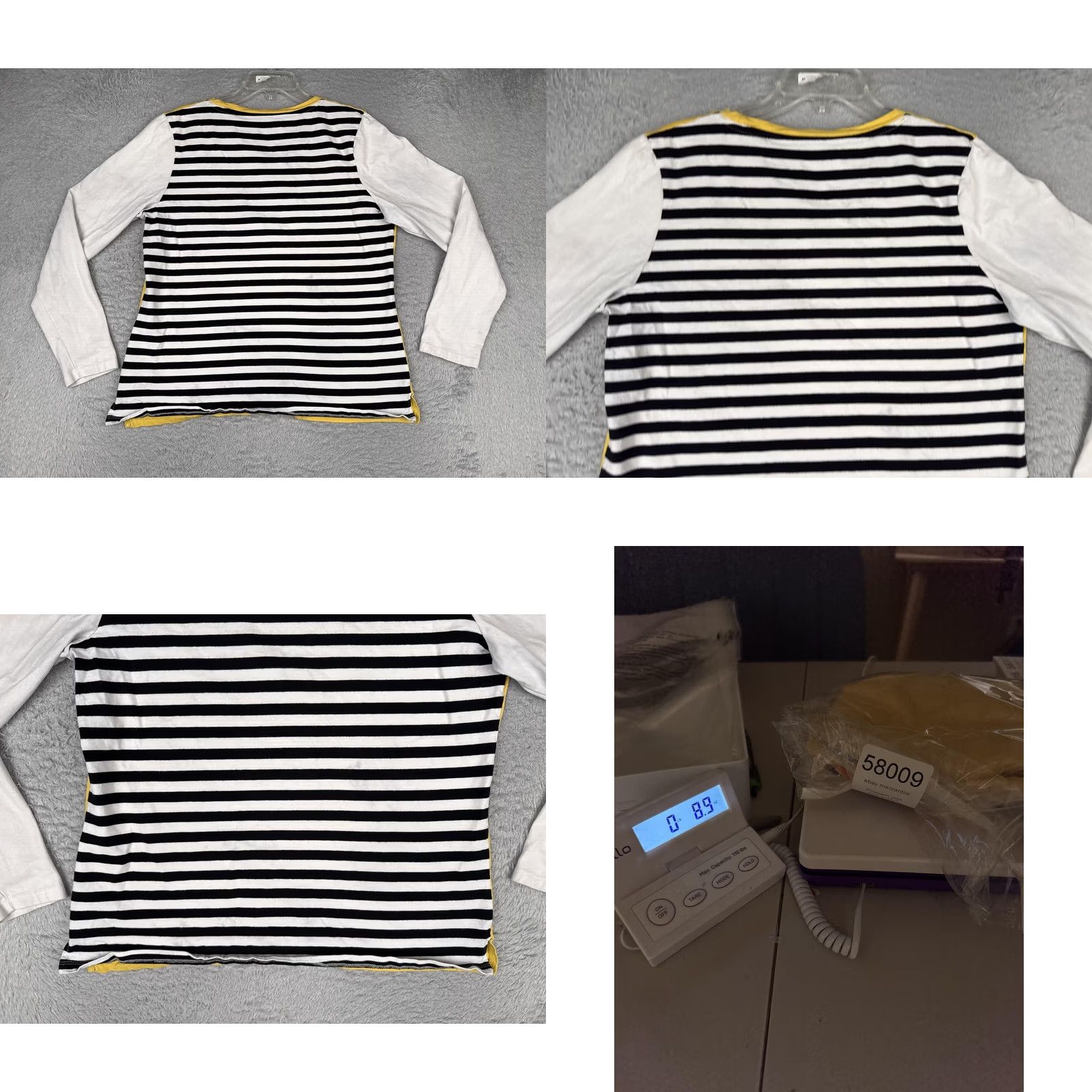 Tommy Hilfiger Tommy Hilfiger Shirt Womens XL Yellow Crew Neck Long Sleeve Pocket Striped Tee Size XL / US 12-14 / IT 48-50 - 9 Thumbnail