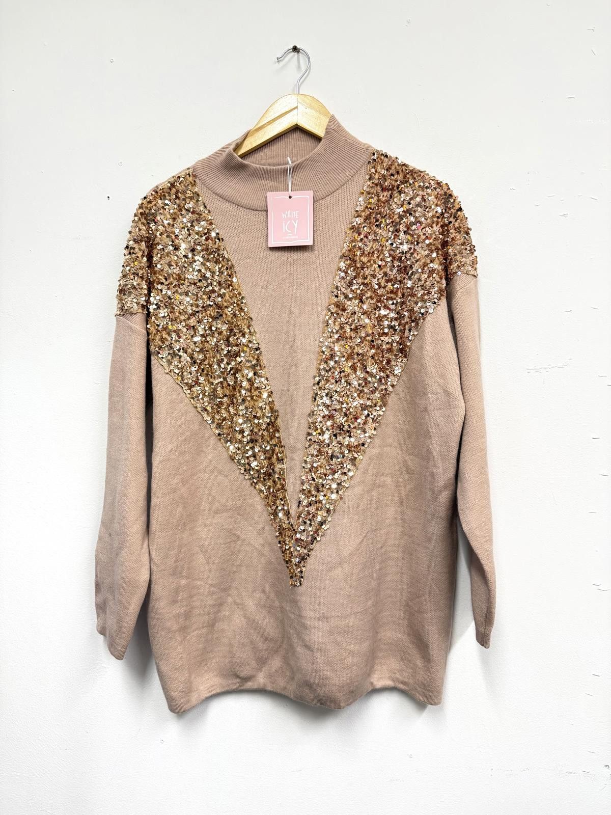 Other White Icy Sequin Sweater Size TU Size ONE SIZE - 1 Thumbnail