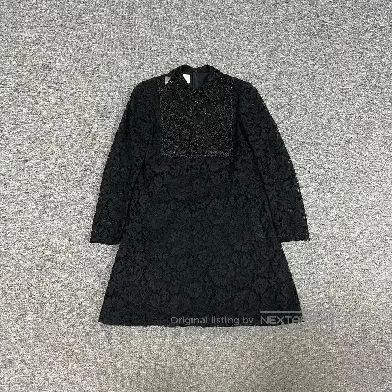 Valentino Valentino Black Beaded Lace Dress. Size S / US 4 / IT 40 - 1 Thumbnail