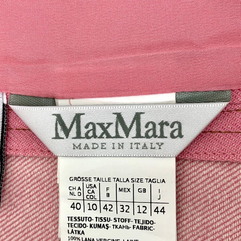 Max Mara Max Mara Long sleeve blazer with pink sheep wool lapel Size L / US 10 / IT 46 - 5 Thumbnail
