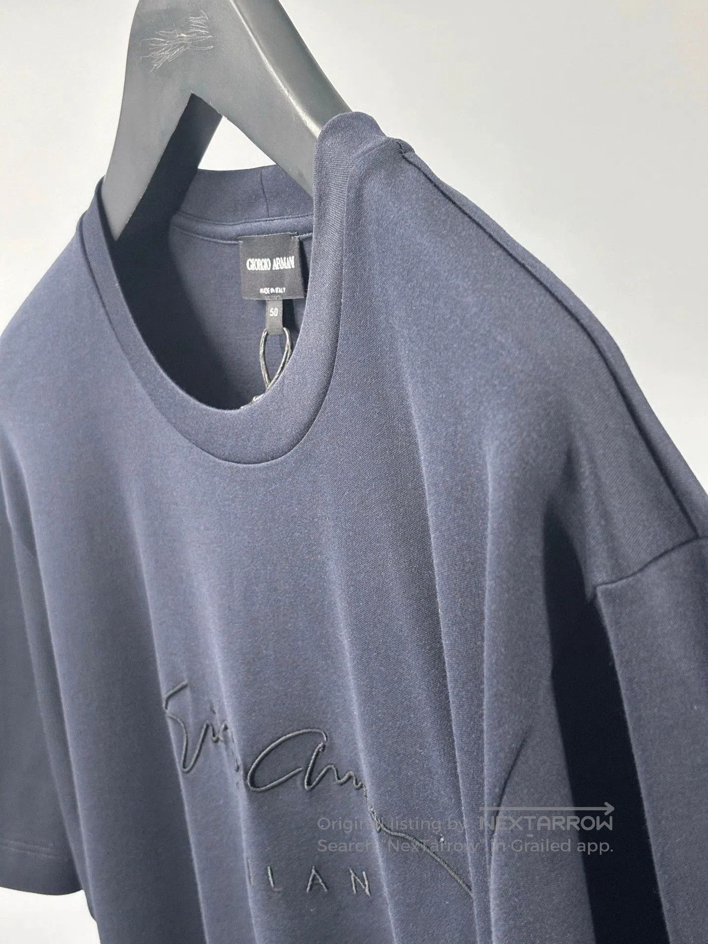 Emporio Armani blue cotton t-shirt by giorgio armani. Size US M / EU 48-50 / 2 - 3 Thumbnail