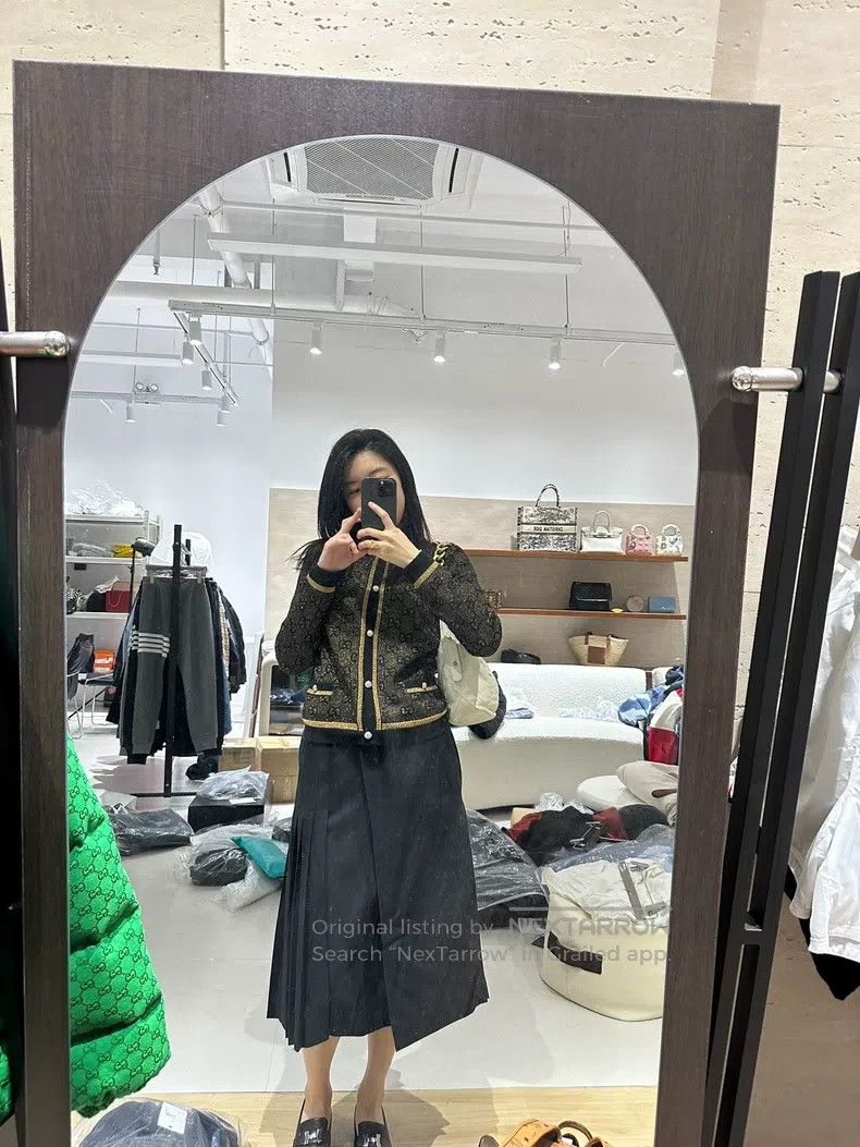 Gucci Gucci Black and gold colour-blocked coat Size S / US 4 / IT 40 - 8 Thumbnail