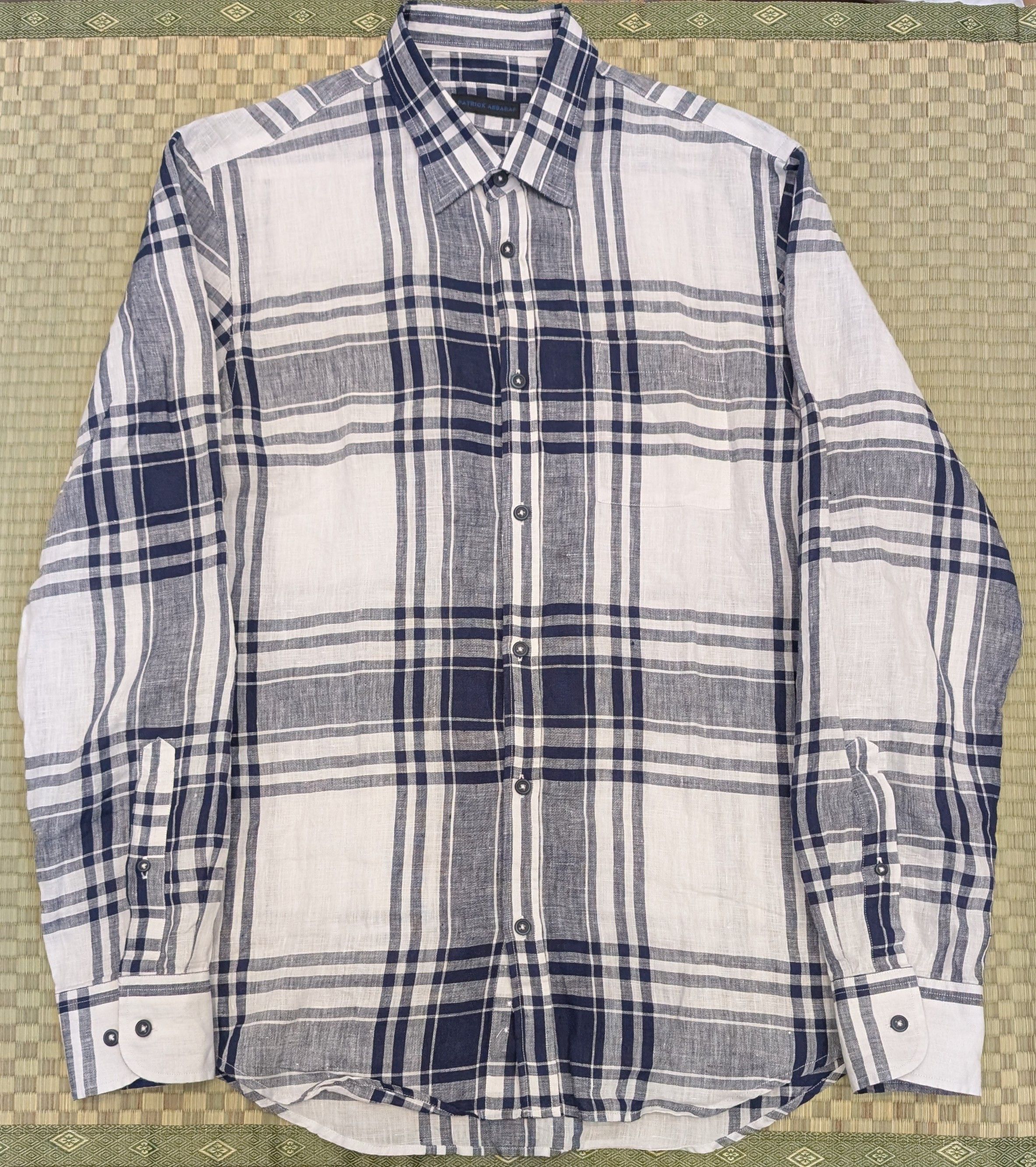 Patrick Assaraf 100% Linen Button Up Shirt Made in Romania