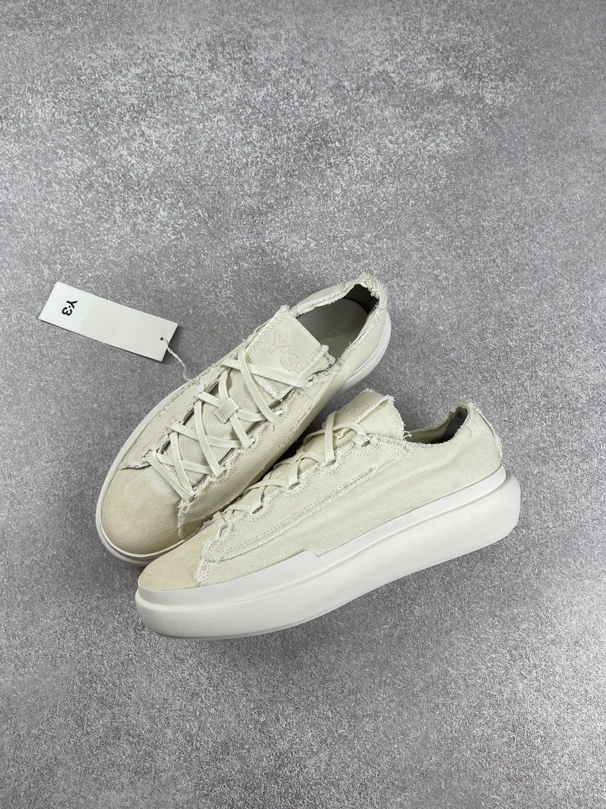 Y-3 Adidas Y-3 Yohji Yamamoto Nizza Low Beige Sneakers Size US 10.5 / EU 43-44 - 4 Thumbnail