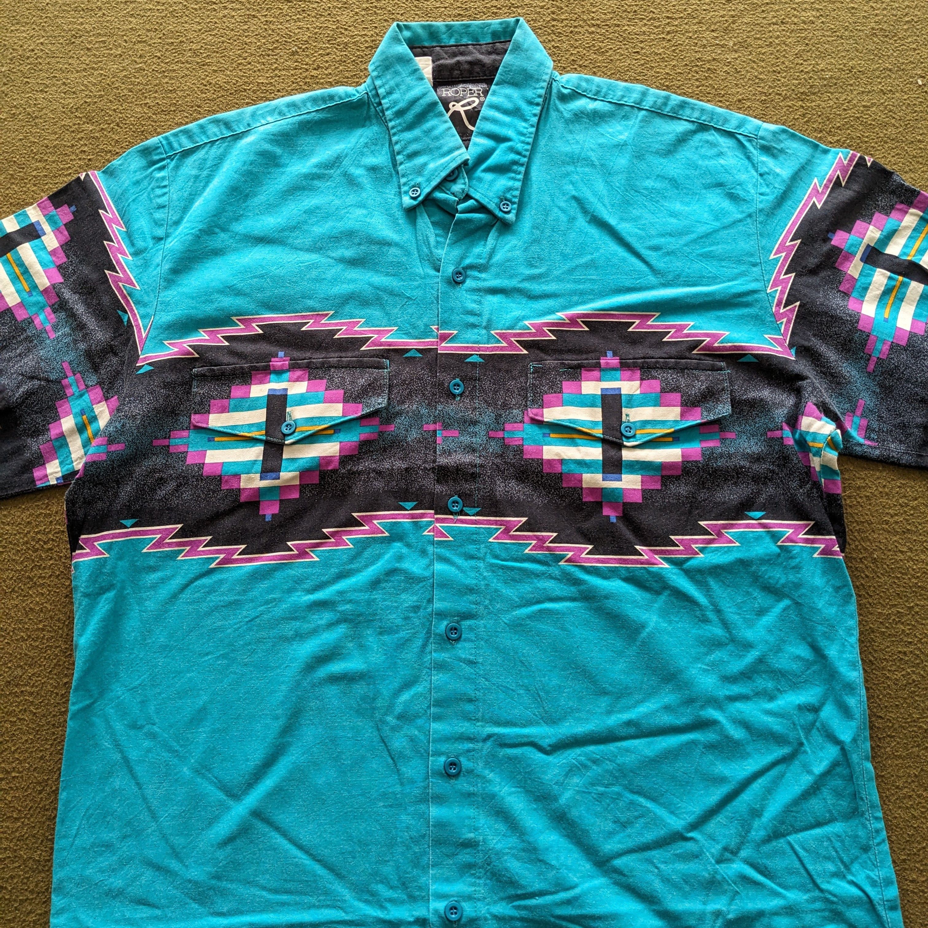 Vintage Vintage ROPER American Classic Button Up Shirts Size US L / EU 52-54 / 3 - 2 Thumbnail