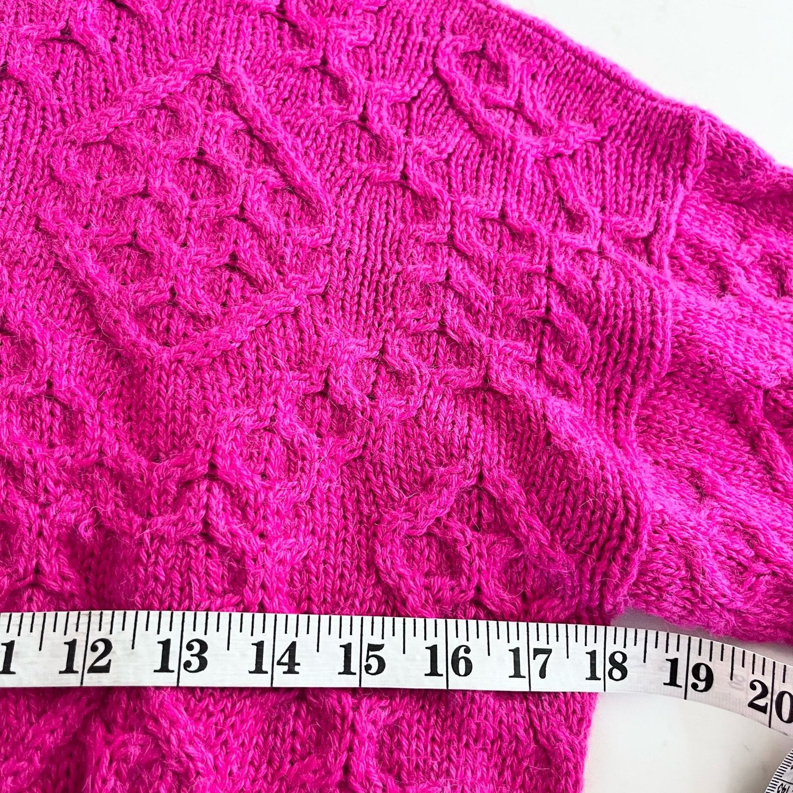 MOTHER Mother The Mock Neck Pink Cable Knit Cropped Jumper Sweater Size M / US 6-8 / IT 42-44 - 9 Thumbnail