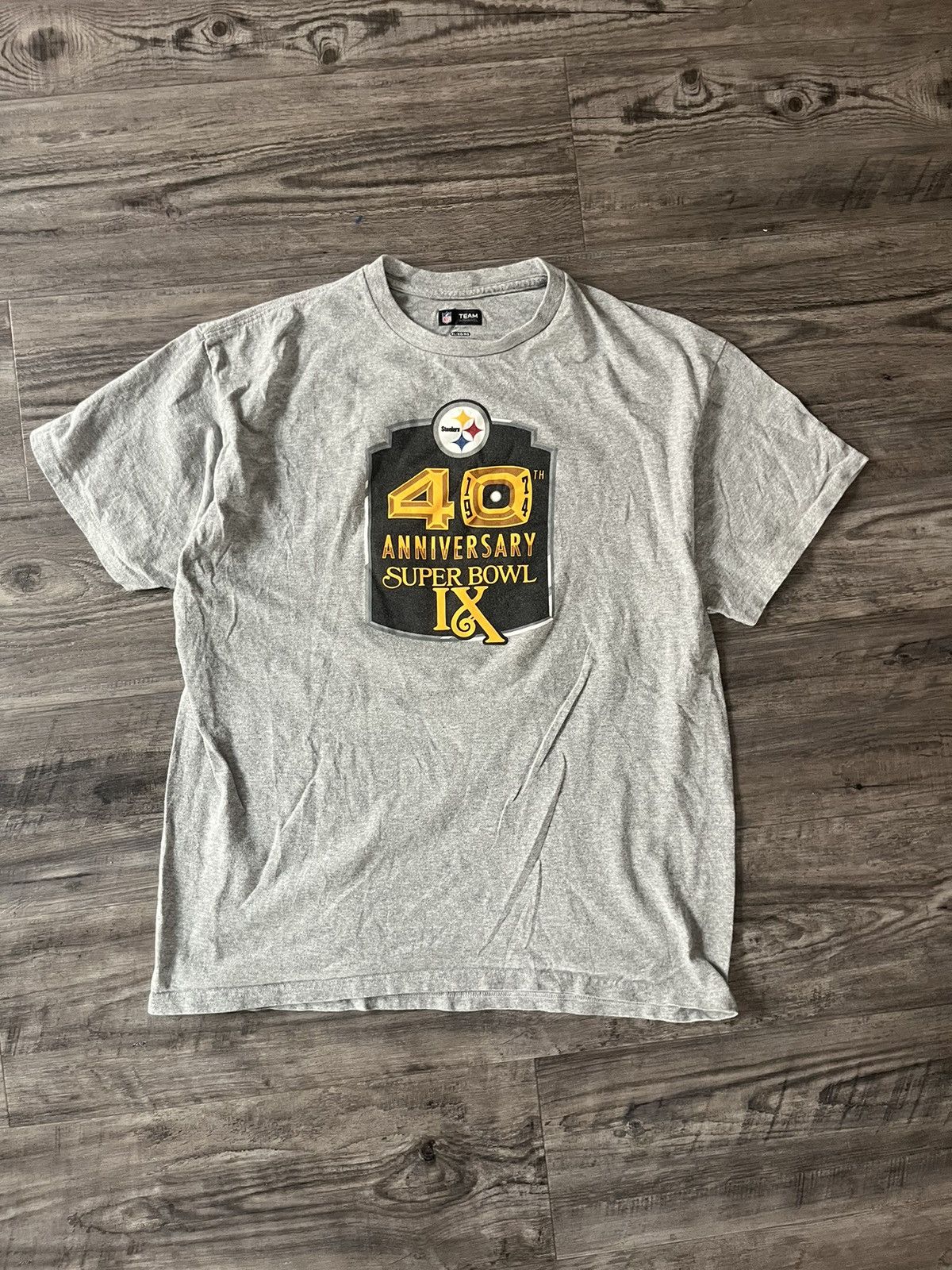 NFL × Vintage Vintage 90s y2k Steelers Super Bowl Tee Size US XL / EU 56 / 4 - 2 Thumbnail