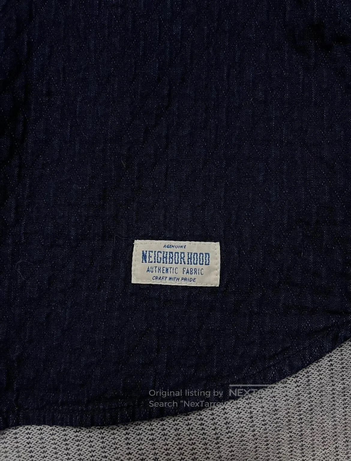 Neighborhood navy blue henley collar sweatshirt. Size US L / EU 52-54 / 3 - 5 Thumbnail