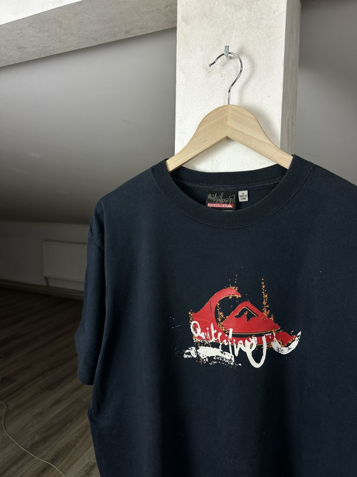 Quiksilver Vintage Quiksilver Big Logo Pink Tee Size US M / EU 48-50 / 2 - 3 Thumbnail