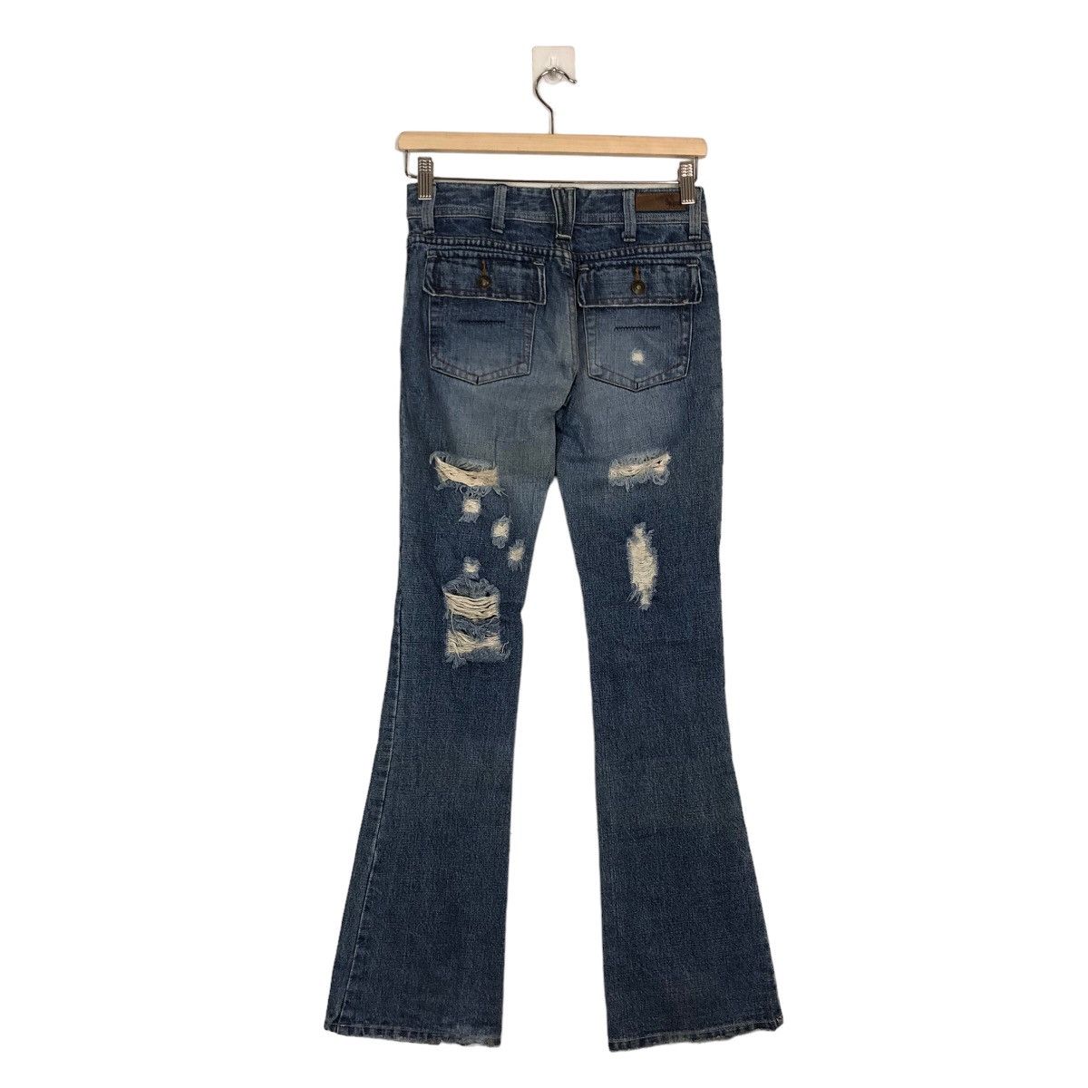 Japanese Brand 🔥RARE BOWCUT DISTRESSED DENIM JEANS INGNI JAPAN Size US 26 / EU 42 - 6 Thumbnail