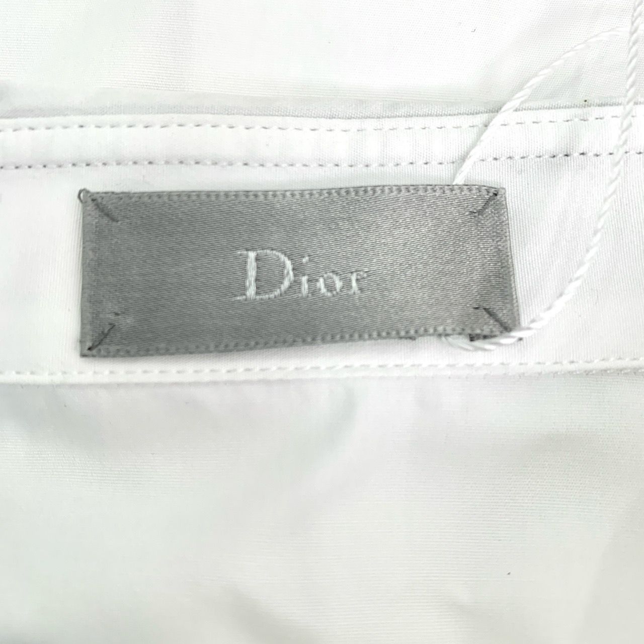 Dior Dior Mens White Cotton Long-Sleeved Shirt With Black Lapel A Size US XXS / EU 40 - 5 Thumbnail