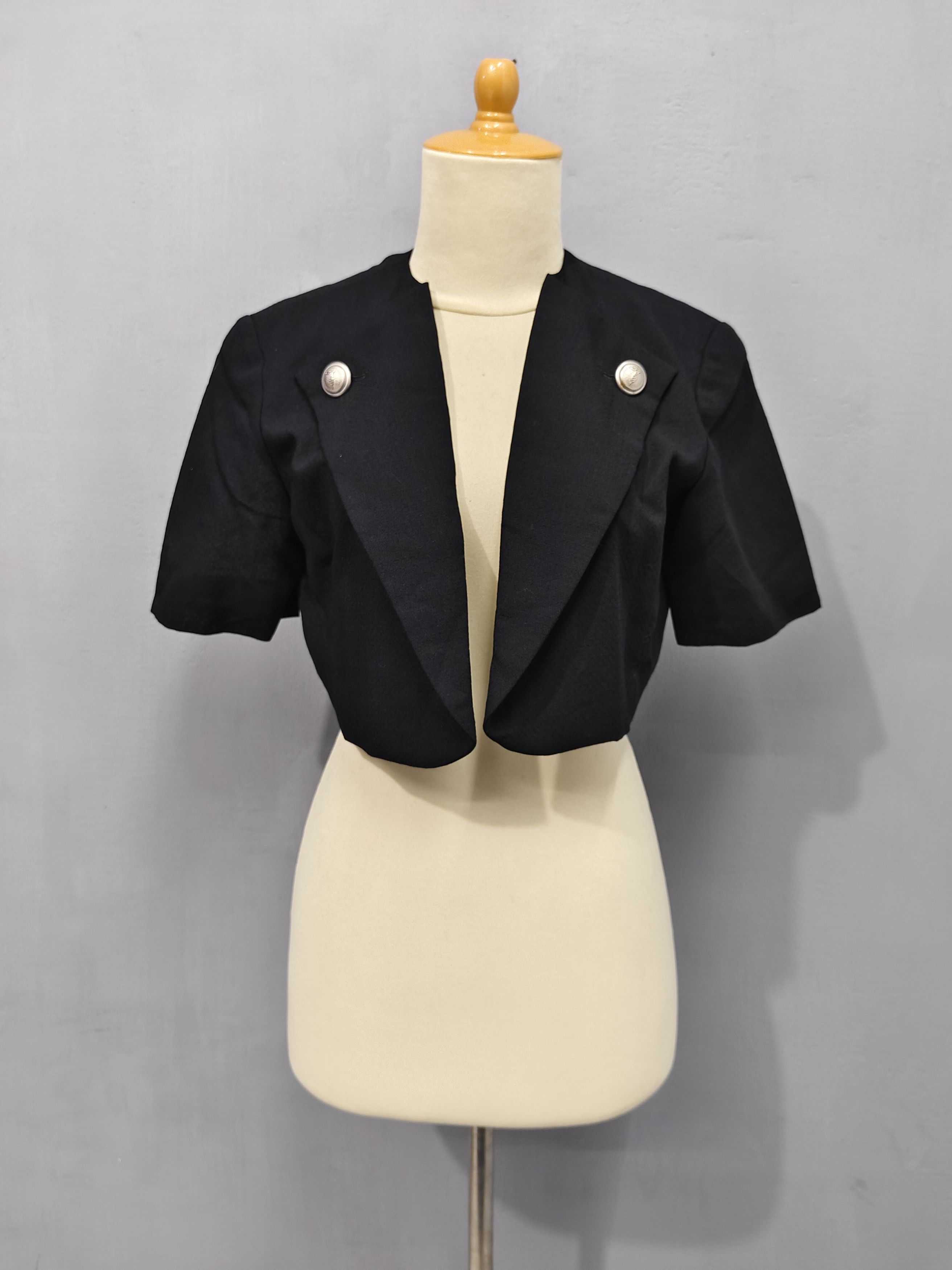 Trussardi 90s Trussardi- Minimalist Tailored Bolero Blazer Jacket Size M / US 6-8 / IT 42-44 - 2 Thumbnail