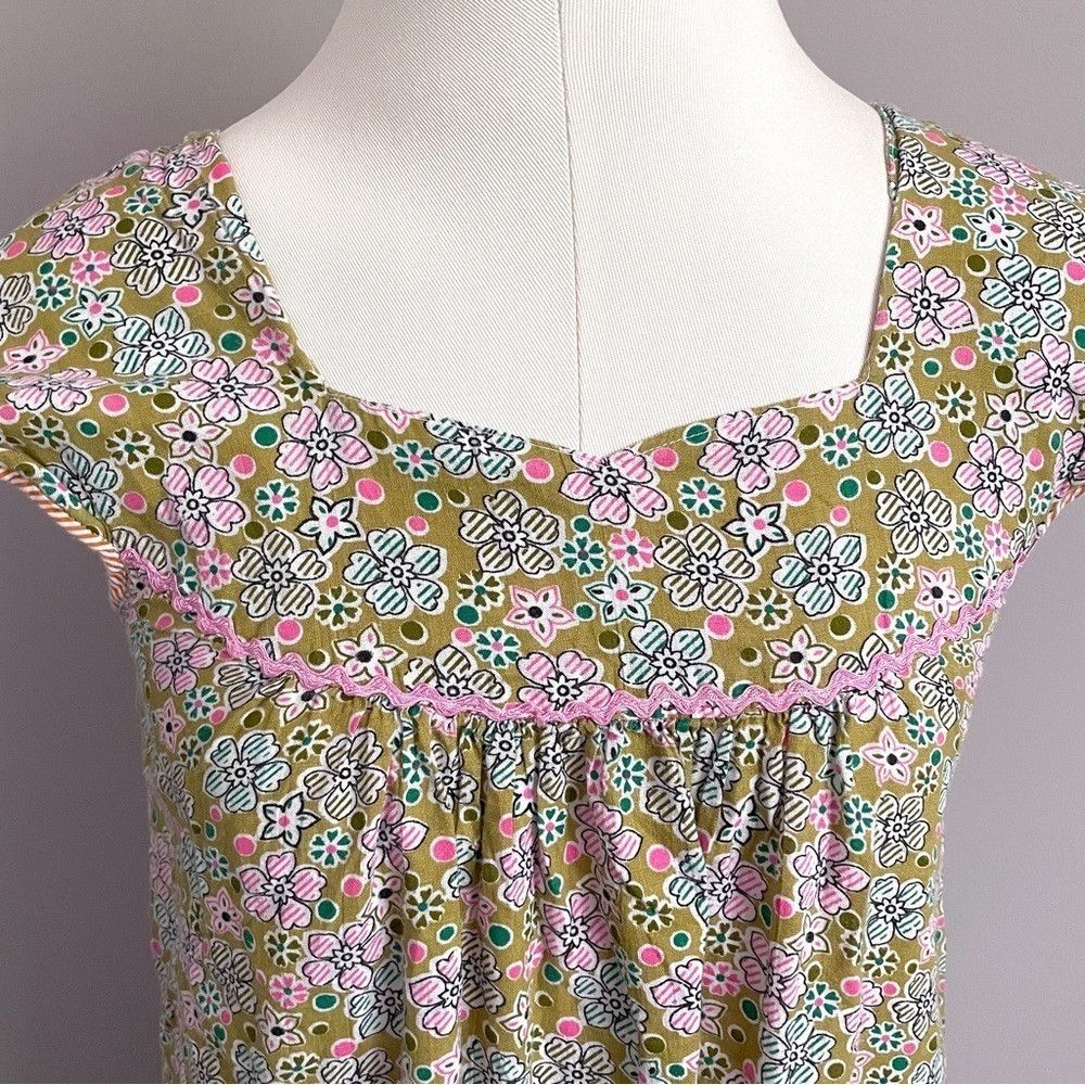 Vintage Vintage Floral Cotton Nightgown Dress w/ Cap Sleeves - Small Size S / US 4 / IT 40 - 4 Thumbnail