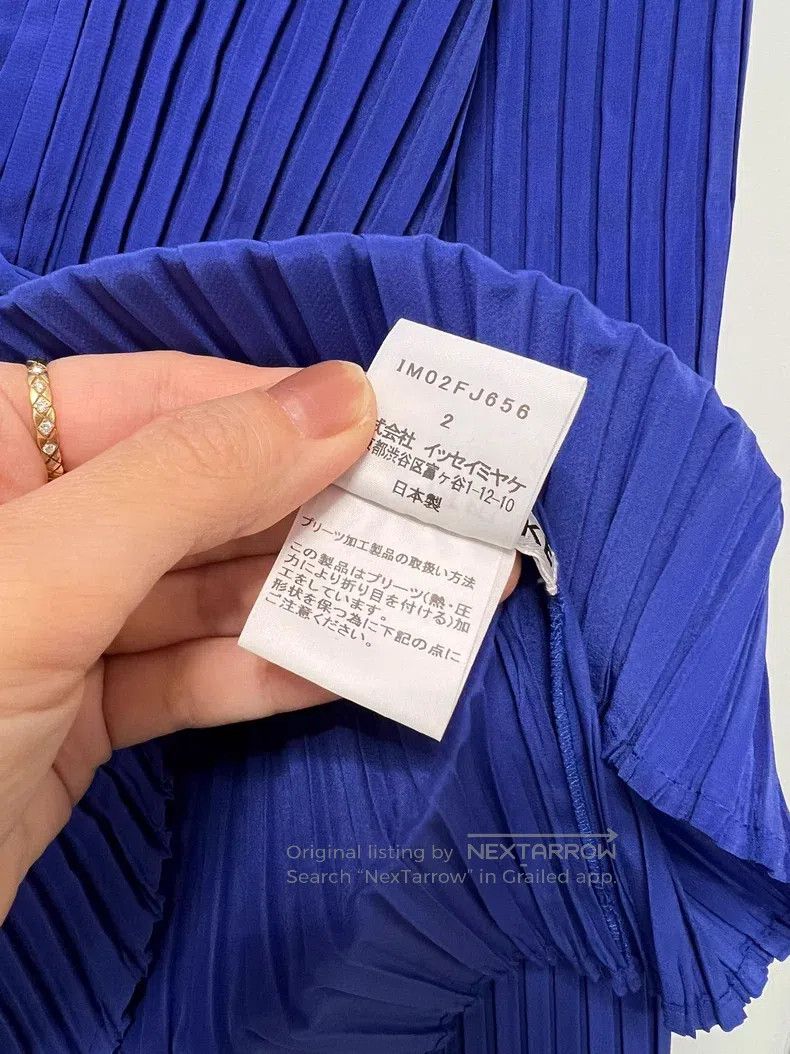 Issey Miyake Issey Miyake Blue-purple Pleated Top Size M / US 6-8 / IT 42-44 - 5 Thumbnail