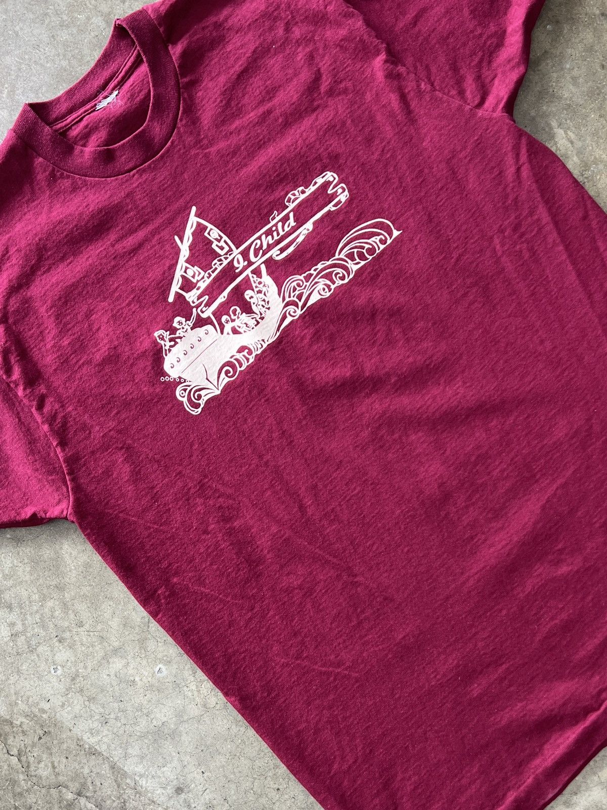 Vintage Vintage J Child Boat Arc Single Stitch Art Jesus Tee Large Size US L / EU 52-54 / 3 - 1 Thumbnail