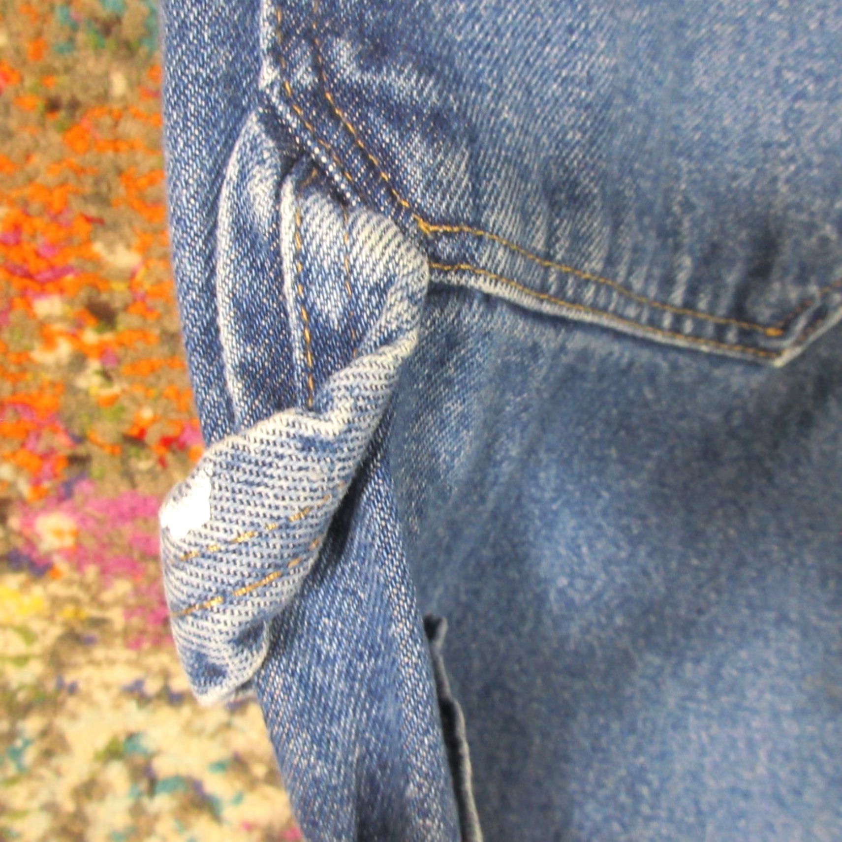 Vintage Key Carpenter Jeans Mens 42x30 Med Wash Denim Straight Leg 5-Pocket Workwear Casual Size US 42 / EU 58 - 6 Thumbnail