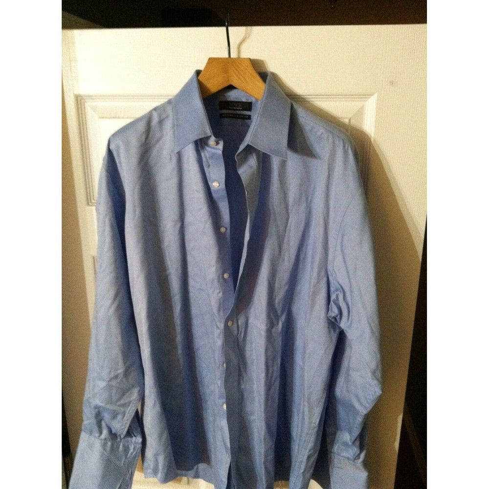 Saks Fifth Avenue SAKS FIFTH AVENUE MENS 100%COTTON DRESS SHIRT 17.5/34-35 Size US XL / EU 56 / 4 - 3 Thumbnail