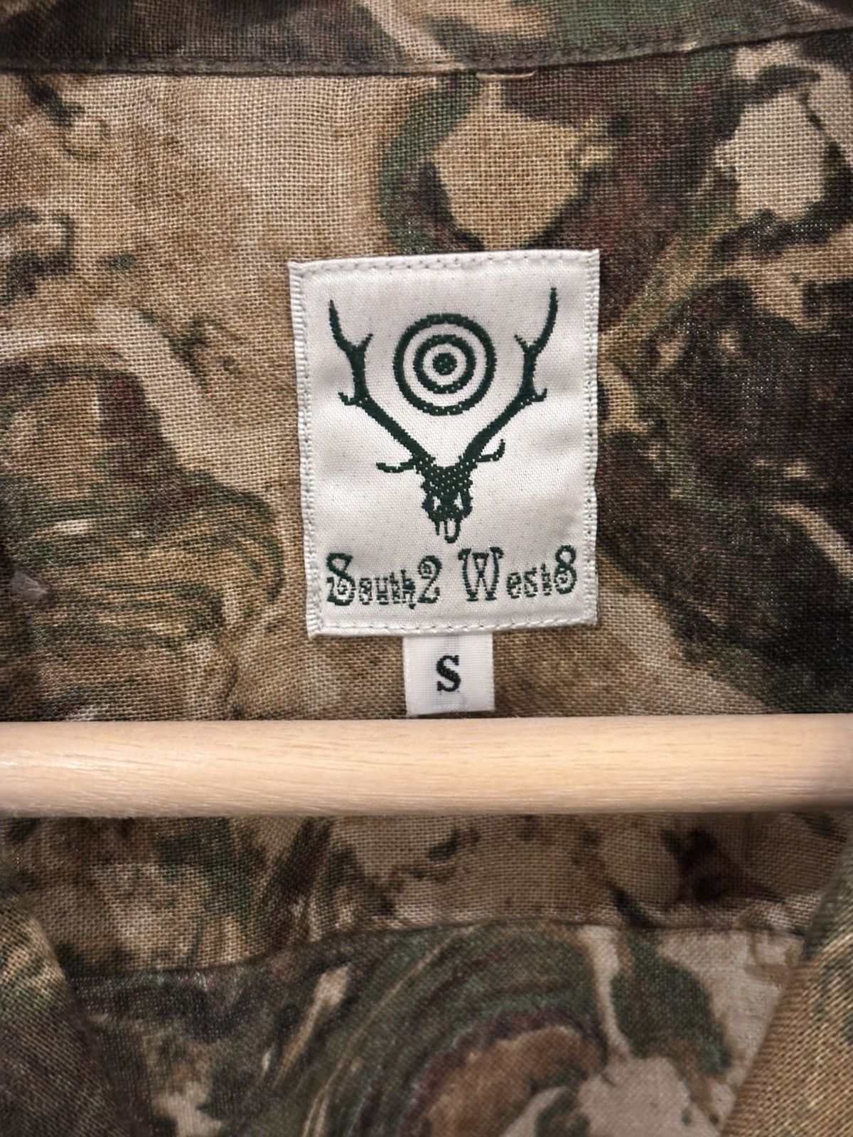 South2 West8 Marble Camo Linen Hunting Shirt Size US S / EU 44-46 / 1 - 3 Thumbnail