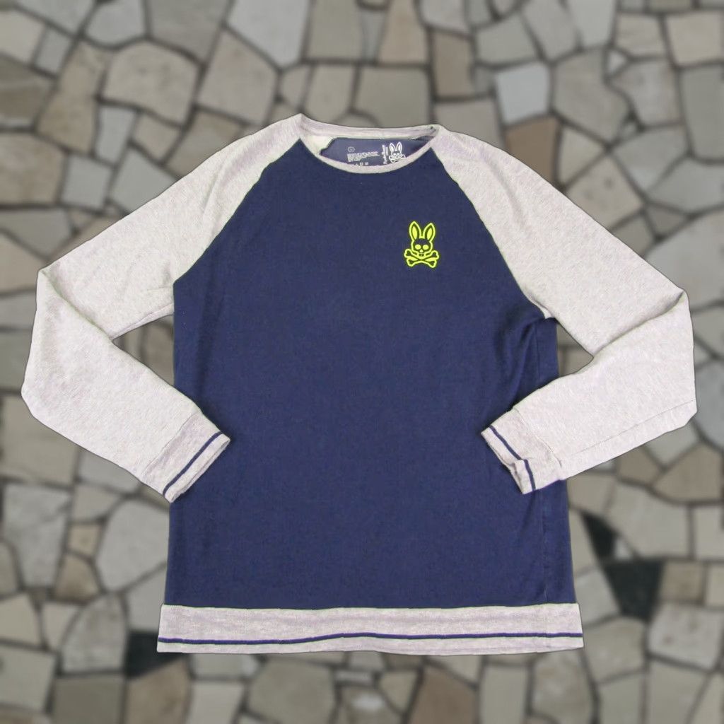 Vintage Psycho Bunny Sweater Men's Large Pullover Crewneck Knit Casual Travel Blue Logo Outdoor Size US L / EU 52-54 / 3 - 1 Thumbnail