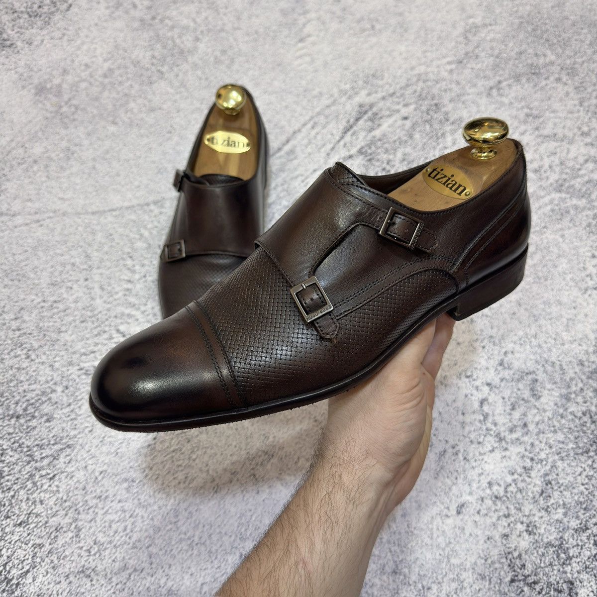 Hugo Boss Hugo Boss Dark Brown Welted Double Monk Shoes US9 UK8 EU42 Size US 9 / EU 42 - 7 Thumbnail