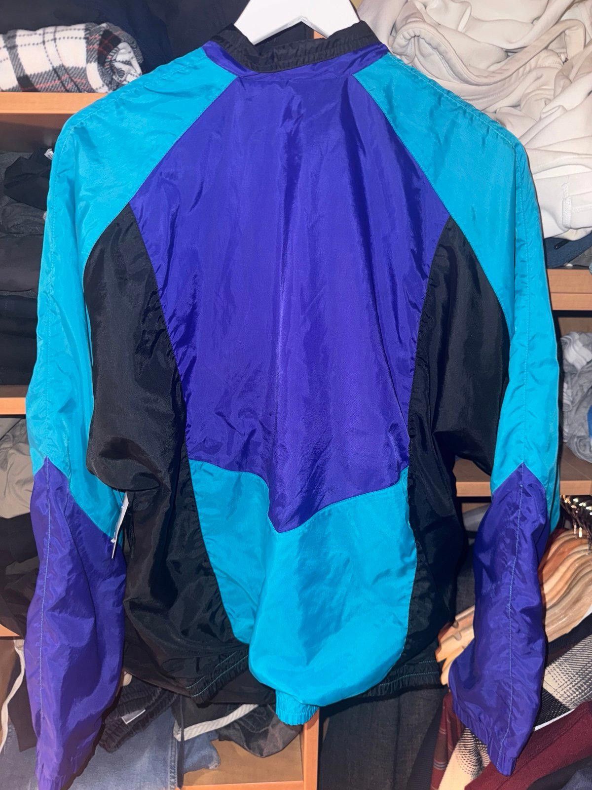 Nike 90s Nike Black/Turquoise Zip-Up Windbreaker Jacket Rare Sz M Size US M / EU 48-50 / 2 - 2 Thumbnail