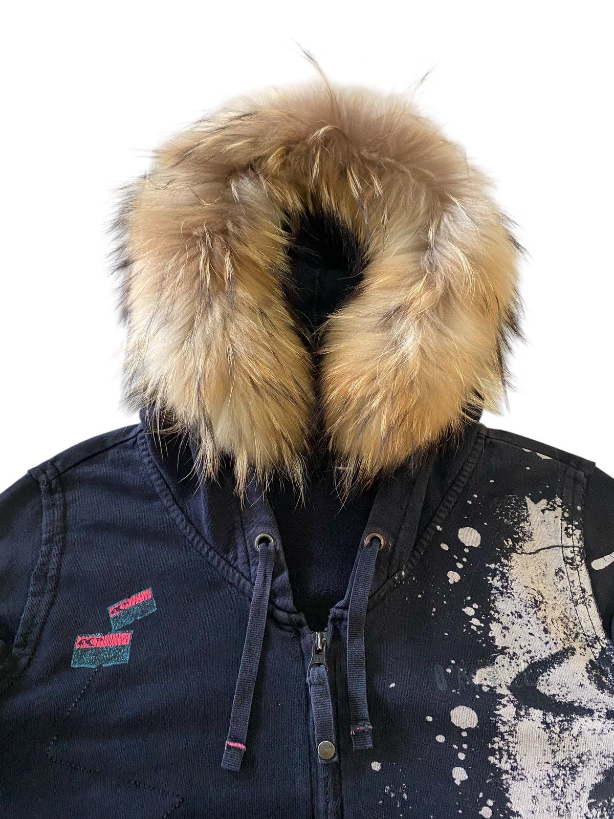 Japanese Brand Fur Vintage O’Neill Hoodie Paint Splatter Distressed Grunge Size US M / EU 48-50 / 2 - 2 Thumbnail