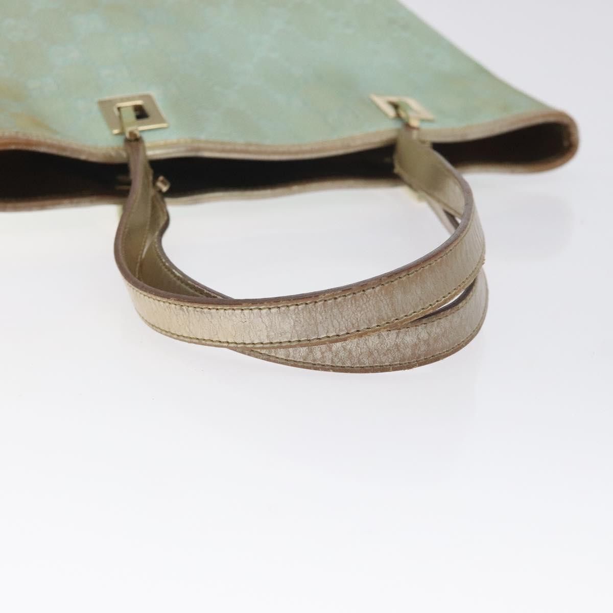 Gucci GUCCI GG Canvas Tote Bag Light Blue Gold 002 002 Size ONE SIZE - 7 Thumbnail