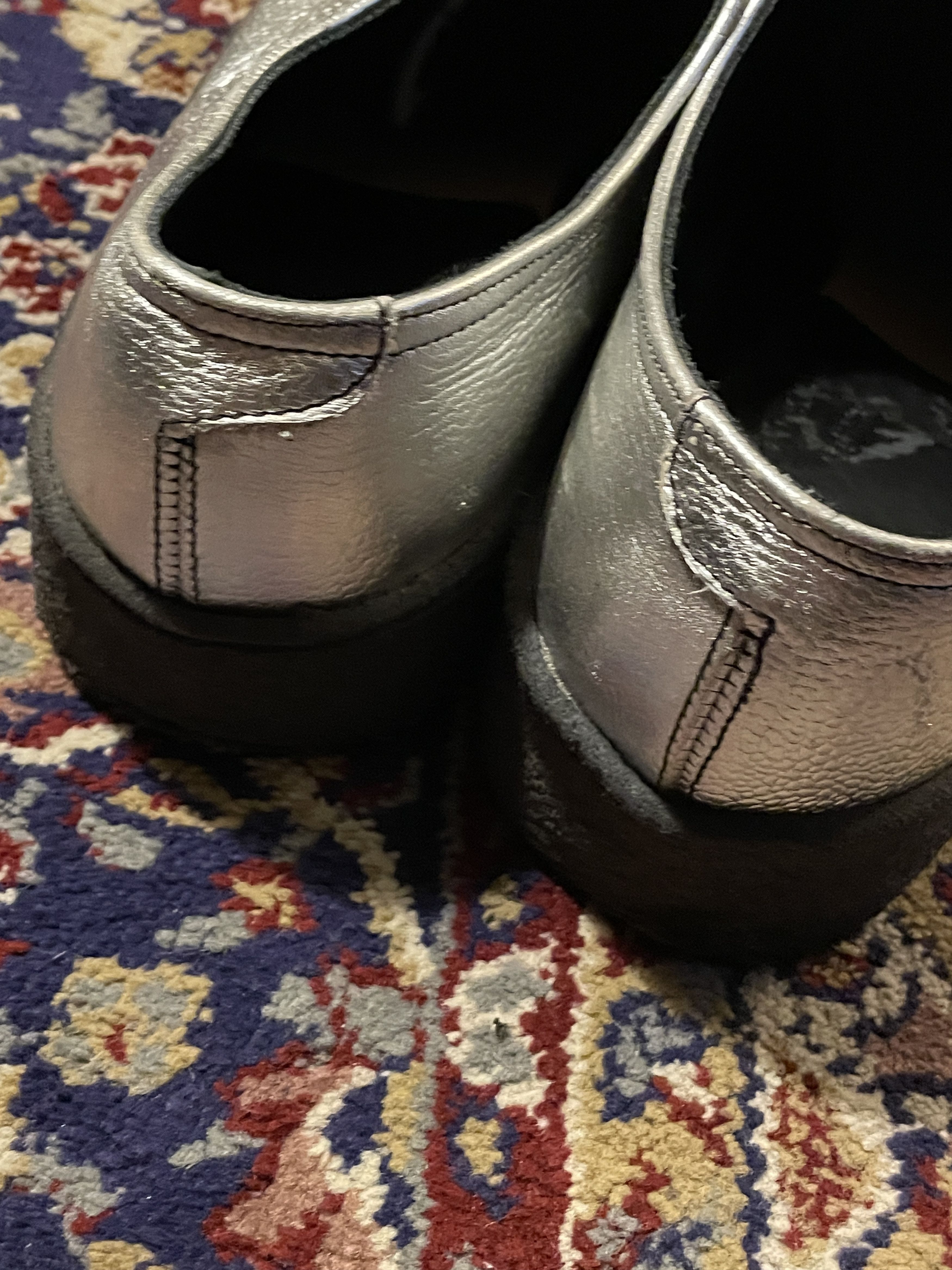 George Cox Popboy Silver Pebble Leather RARE Size US 12 / EU 45 - 5 Thumbnail