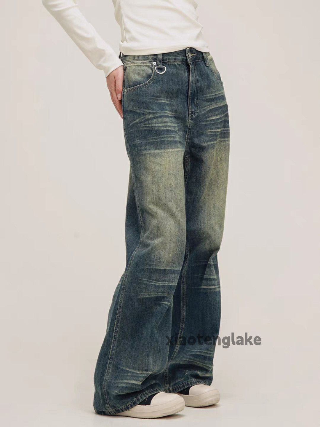 Jean × Vintage washed faded cleanfit yuppie loose bootcut jeans Size US 30 / EU 46 - 7 Thumbnail