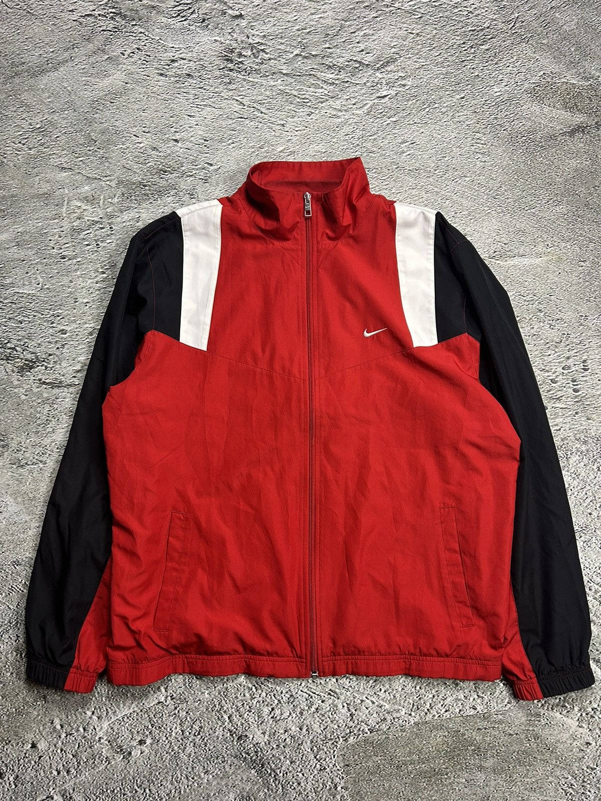 Nike Nike track suit vintage red black nylon pants jacket Y2K 