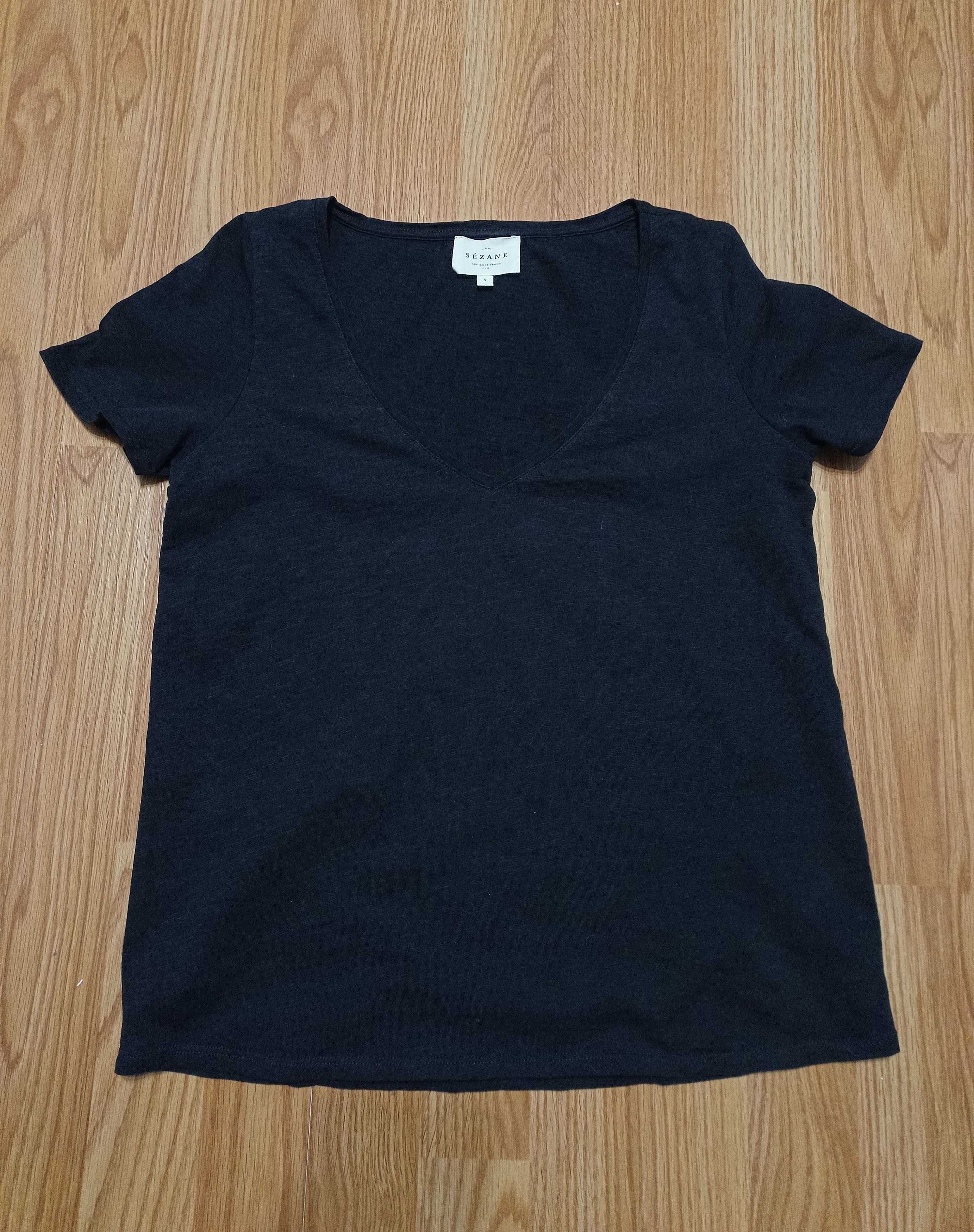 Sezane SEZANE Malcolm Black Cotton T-Shirt Size S Size S / US 4 / IT 40 - 8 Thumbnail