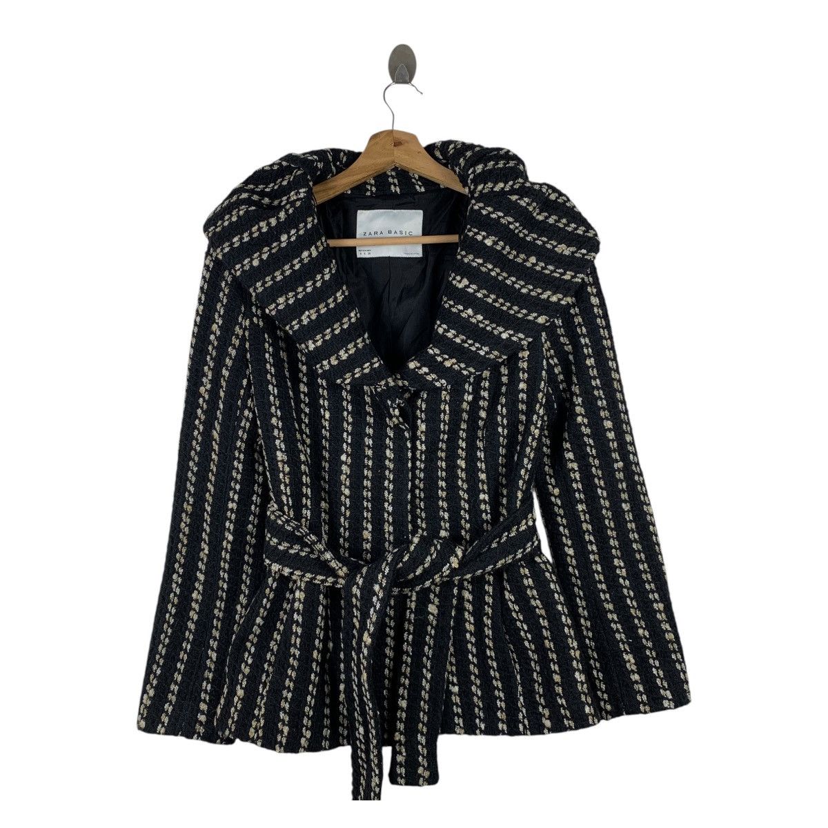 Zara ZARA Basic Casualwear Made In Spain Stripes Design Jacket Size S / US 4 / IT 40 - 1 Thumbnail