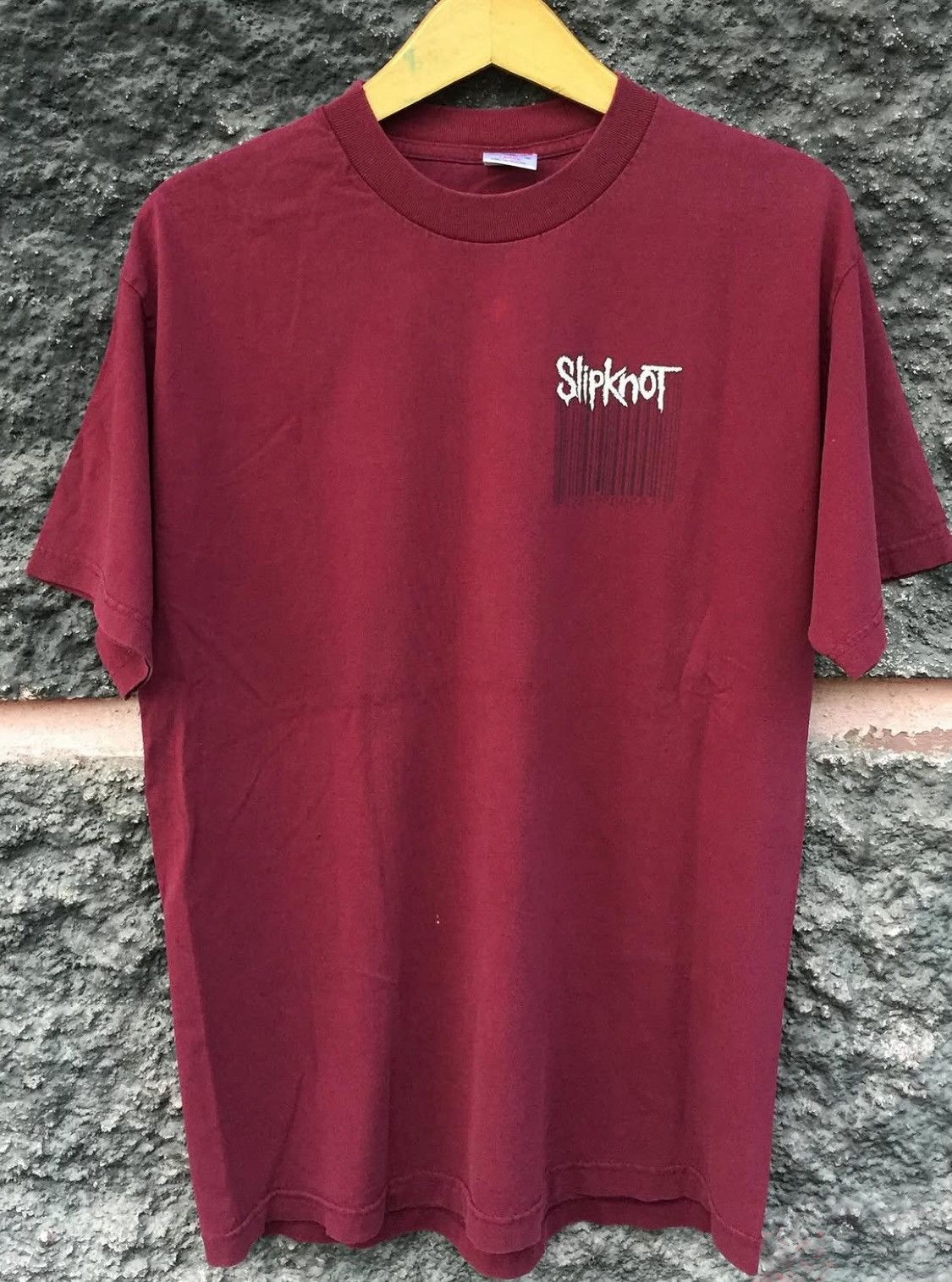 Vintage Vintage 90s Slipknot T-Shirts ‘Barcode Bargundy’ Size US L / EU 52-54 / 3 - 3 Thumbnail