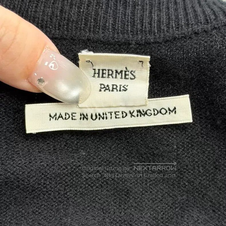 Hermes Hermes Black Metal Logo Cashmere Sweater Size XS / US 0-2 / IT 36-38 - 5 Thumbnail