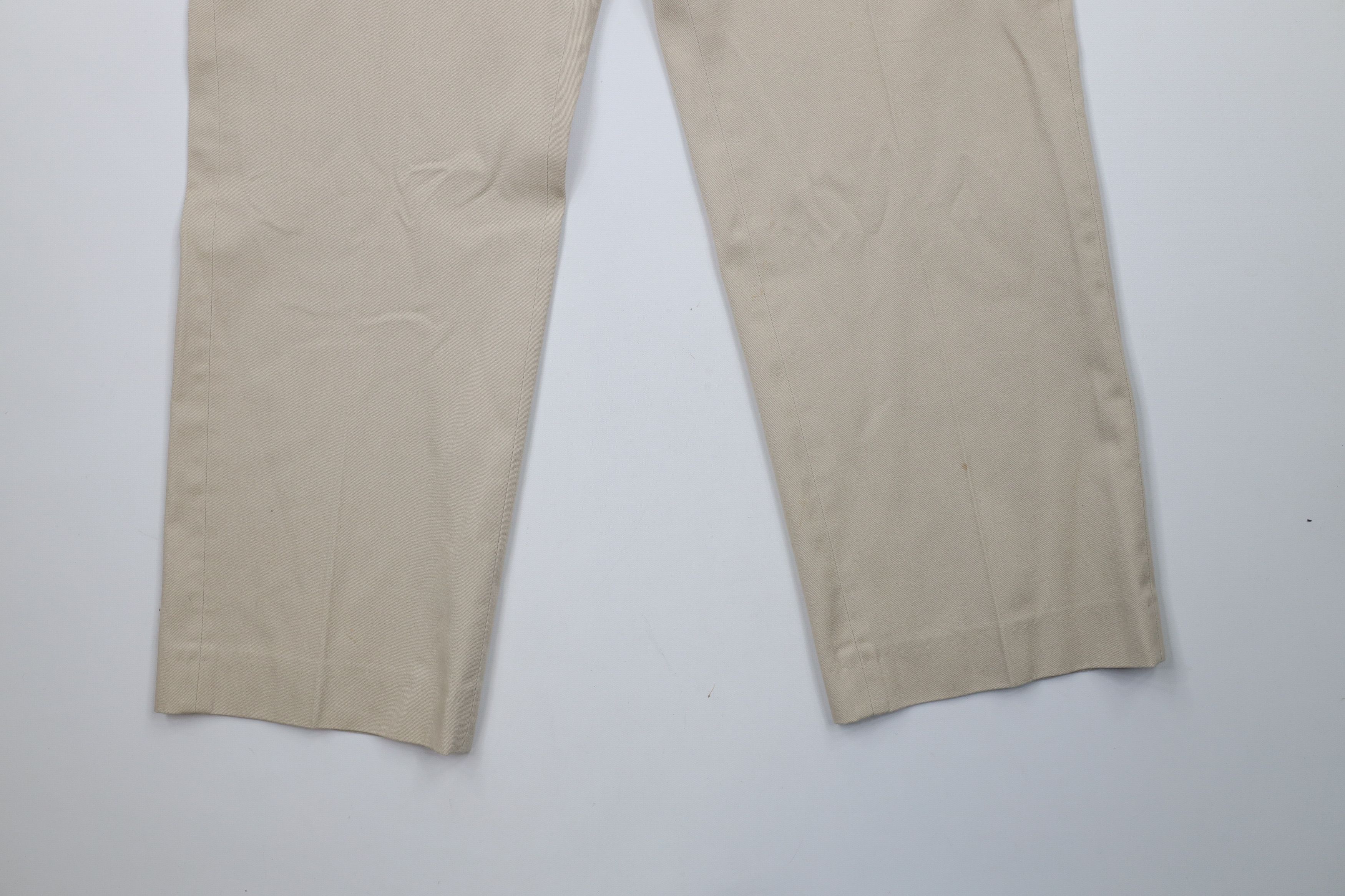 L.L. Bean × Vintage Vintage 90s LL Bean Buckle Waist Wide Leg Pants Beige USA Size US 36 / EU 52 - 4 Thumbnail