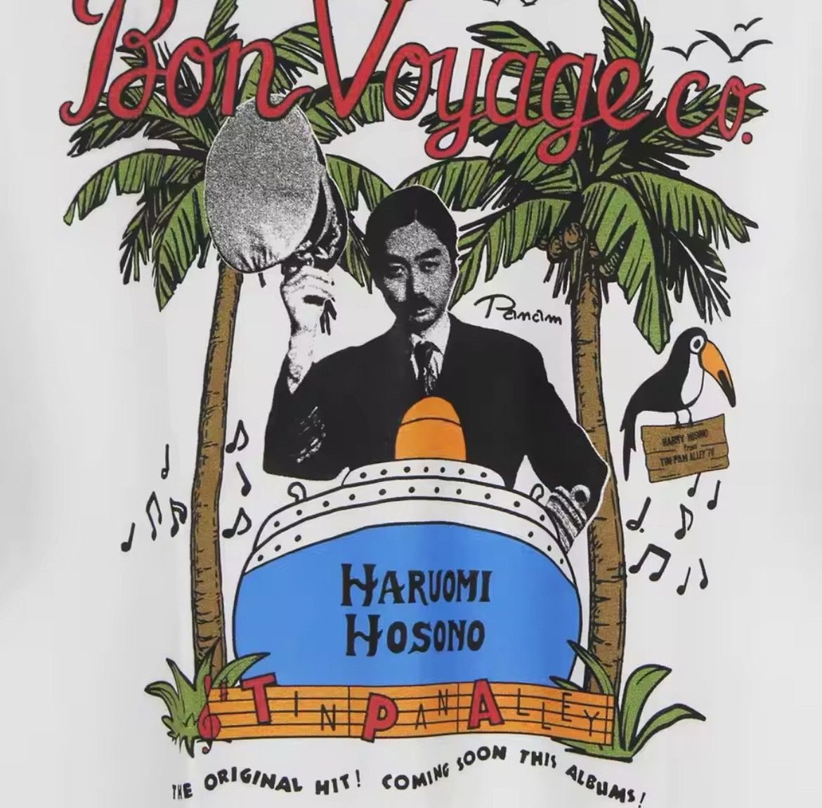 Japanese Brand × Vintage Bon Voyage Haruomi Hosono Graphic Printed Cotton Tshirt Size US XL / EU 56 / 4 - 2 Thumbnail