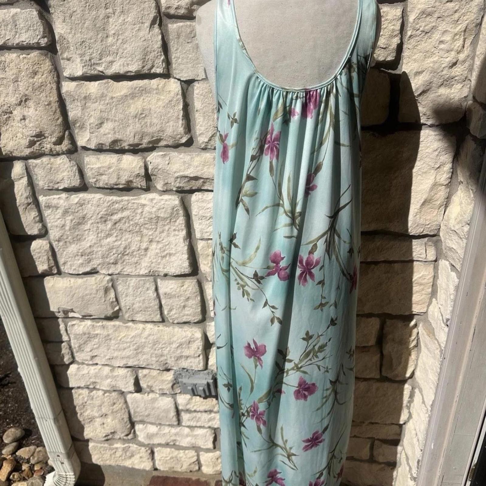 Other Blue floral maxi dress vintage medium #floraldress Size M / US 6-8 / IT 42-44 - 2 Thumbnail