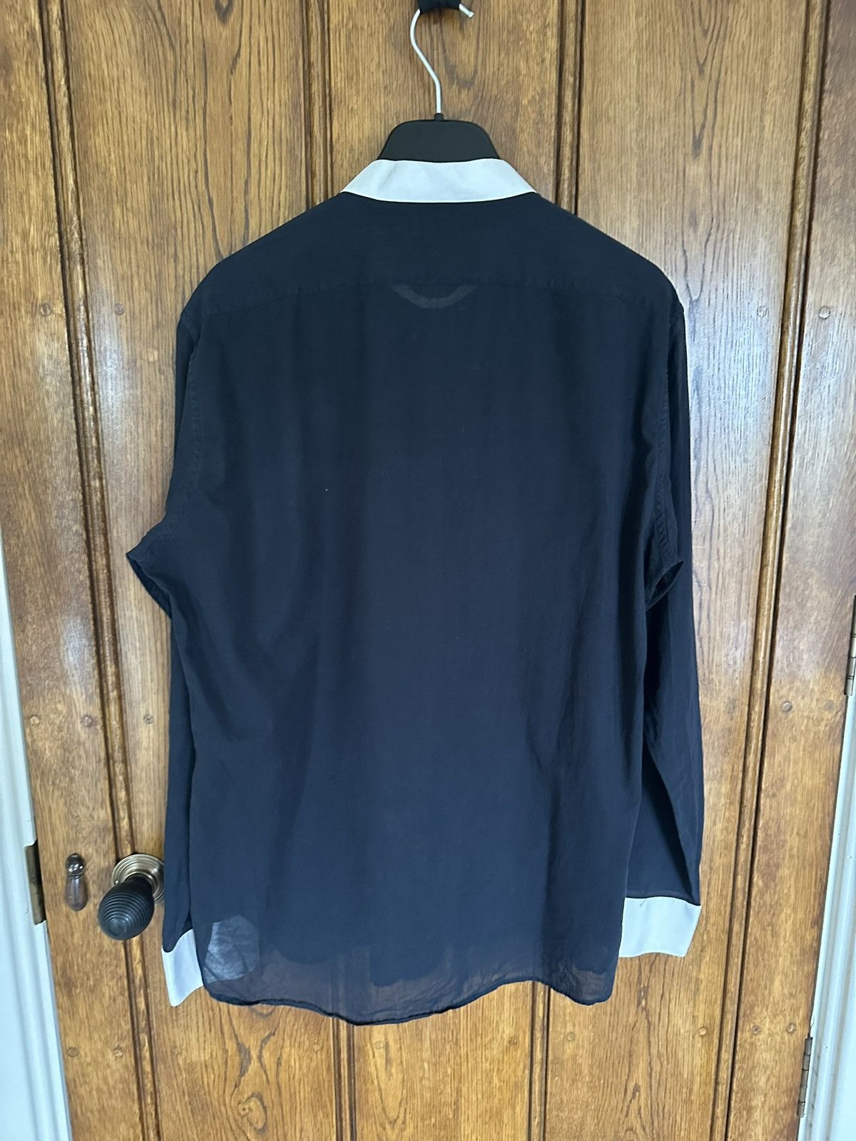 Saint Laurent Paris SS13 Saint Laurent semi sheer dinner Henley grandad shirt 42 Size US L / EU 52-54 / 3 - 19 Thumbnail