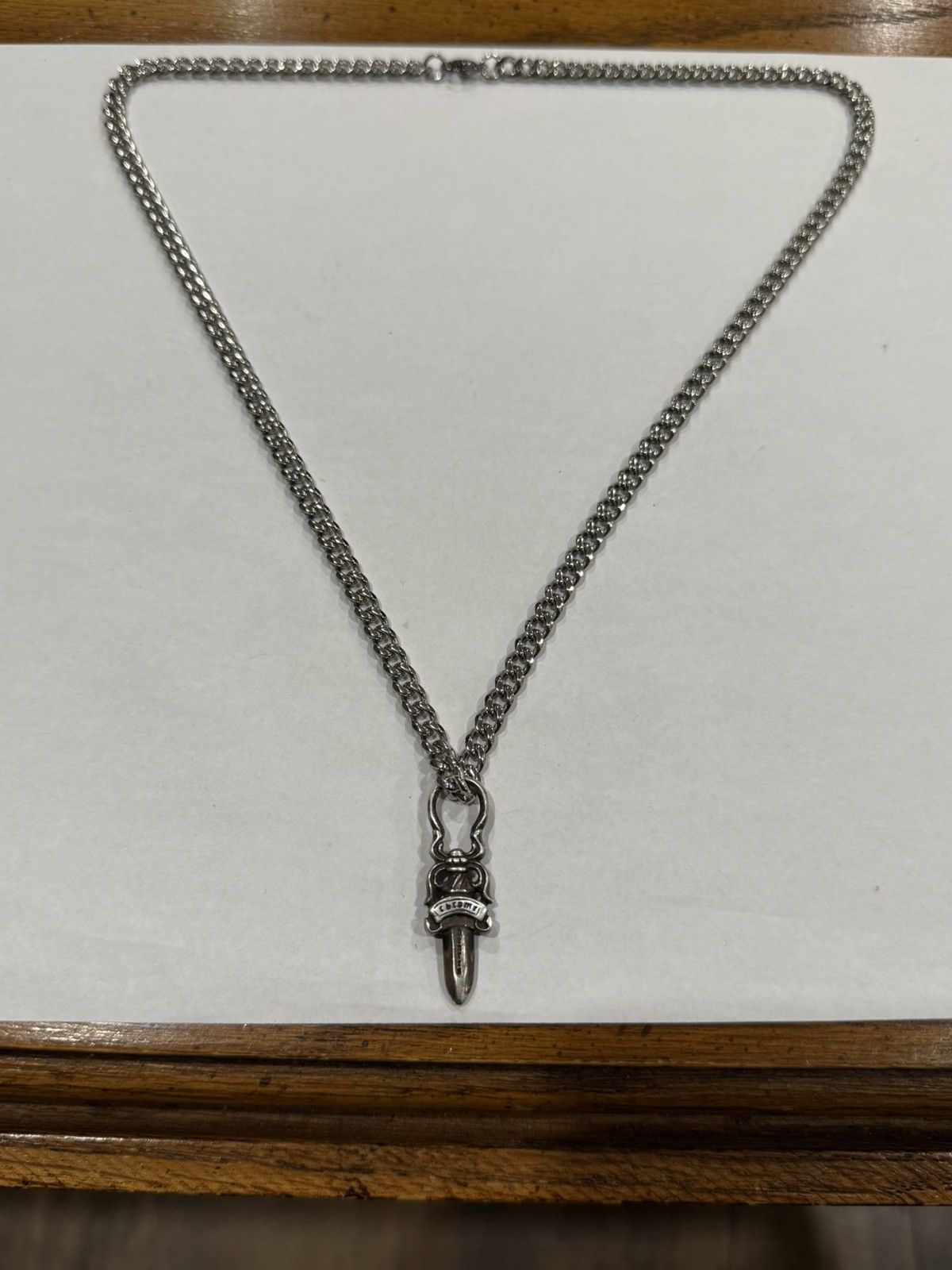 Chrome Hearts Chrome Hearts Dagger Pendant Cuban Link Chain Necklace 925 Size ONE SIZE - 6 Thumbnail