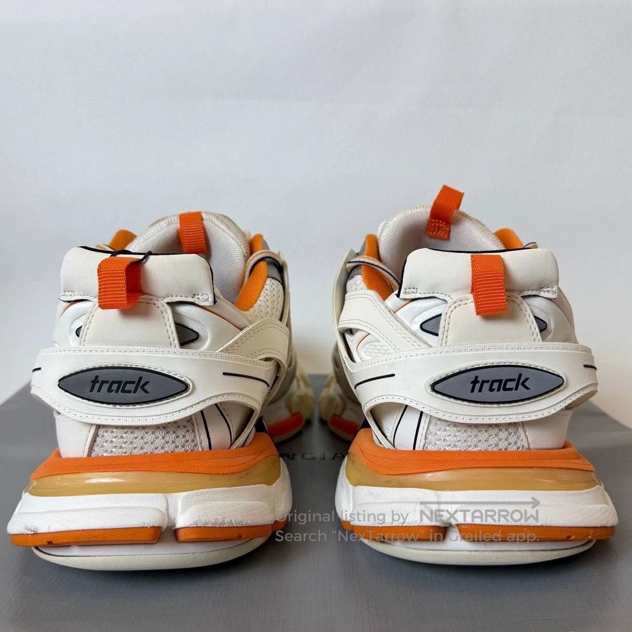 Balenciaga balenciaga track 1.0 sneakers white orange. Size US 13 / EU 46 - 4 Thumbnail