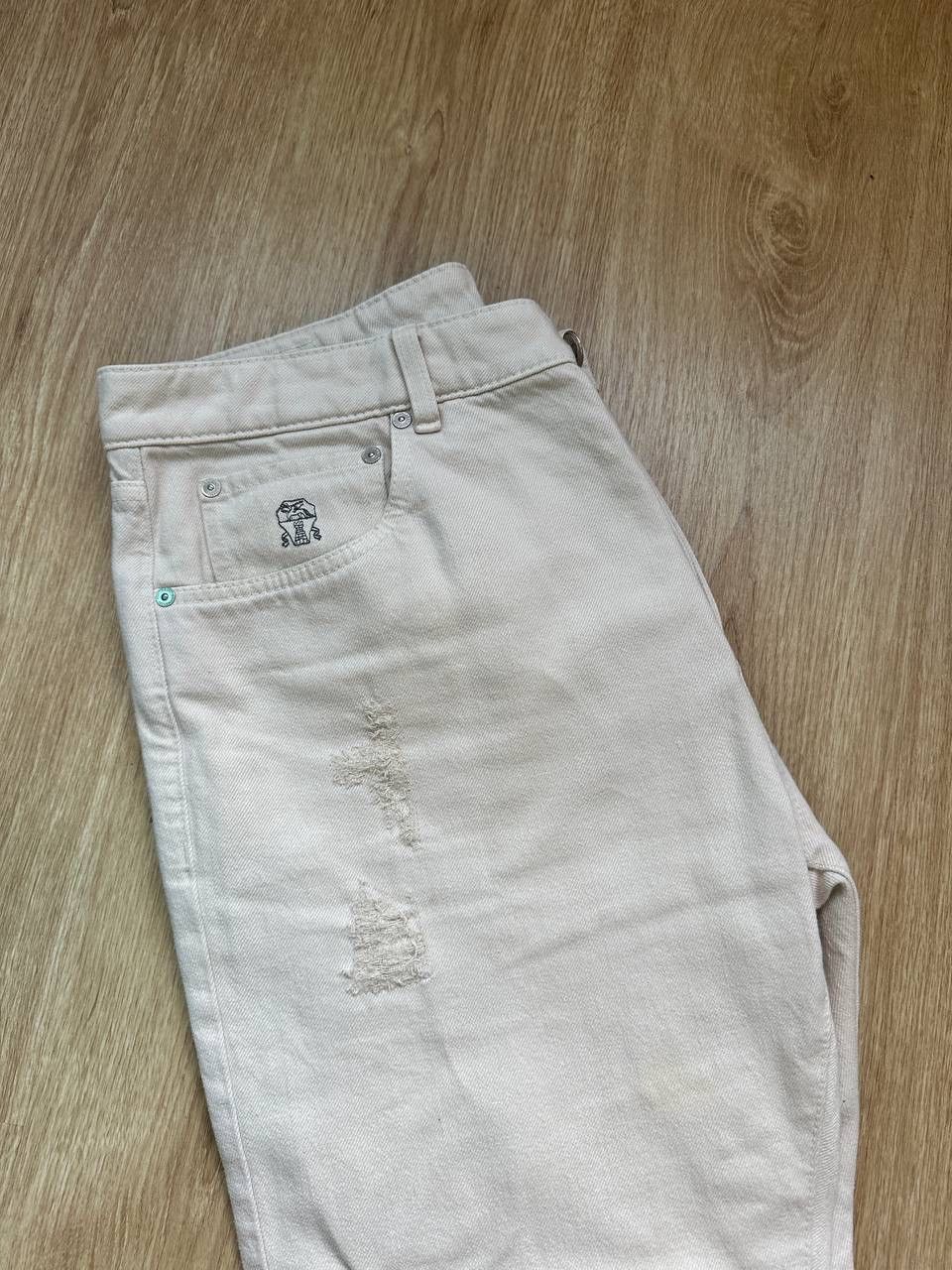 Brunello Cucinelli Brunello Cucinelli Jeans EU54 Stone Ripped Cotton Size US 38 / EU 54 - 3 Thumbnail