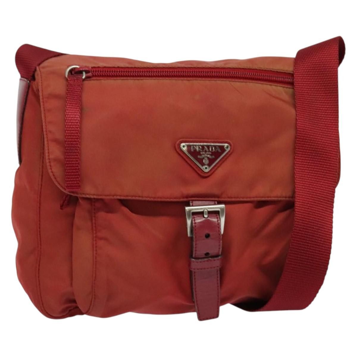 Prada PRADA Shoulder Bag Nylon Red Silver Size ONE SIZE - 1 Thumbnail