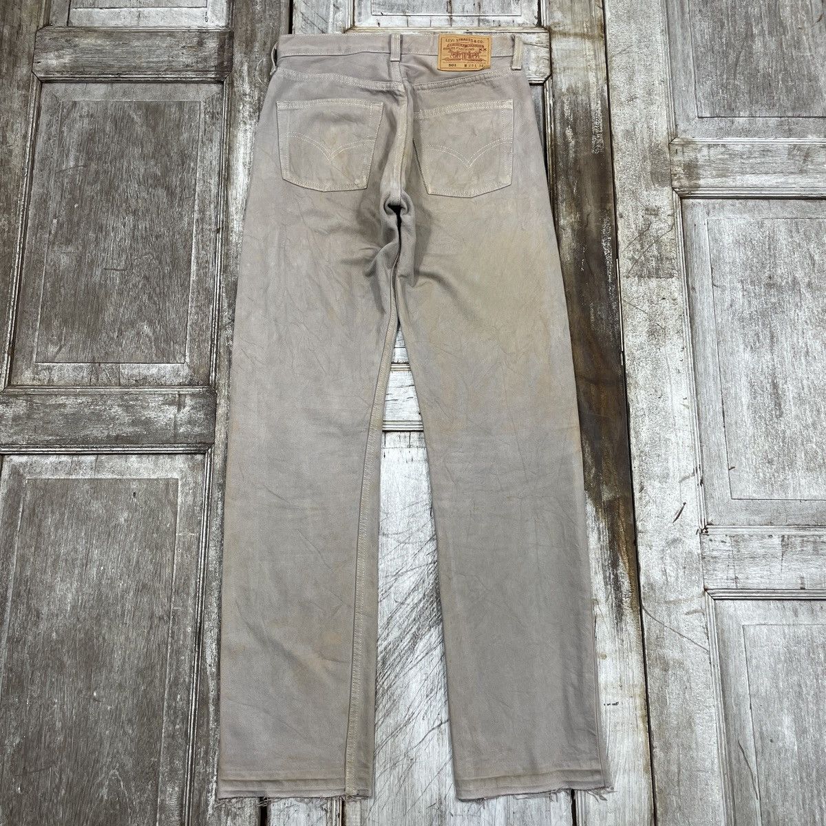 Levi's × Vintage Vintage Levis 501 Grey Faded Jeans wc 378 Size US 29 - 2 Thumbnail